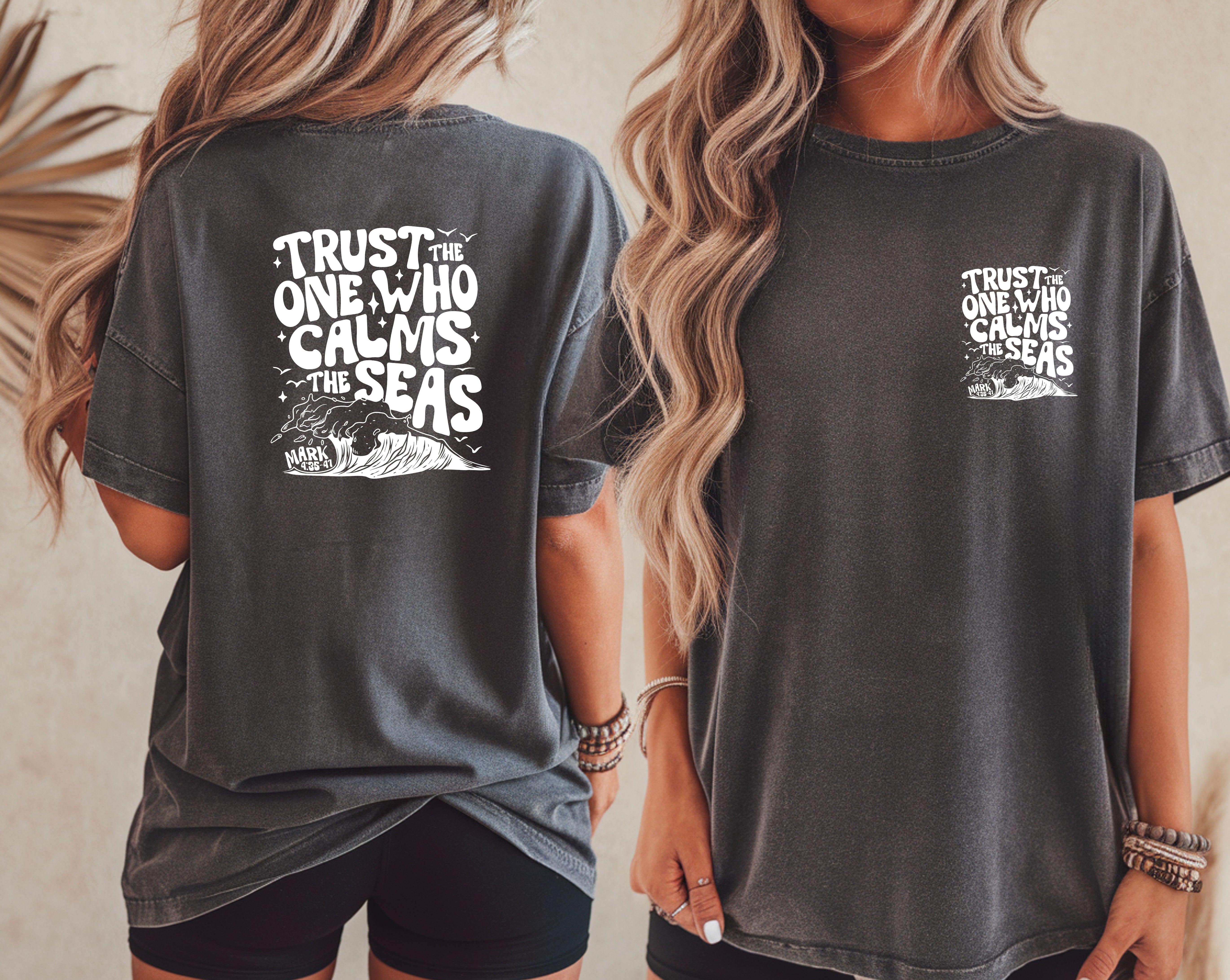 Trust the One Who Calms the Seas (Mark 4:35-41) Vacation Summer Lake Ocean Tees