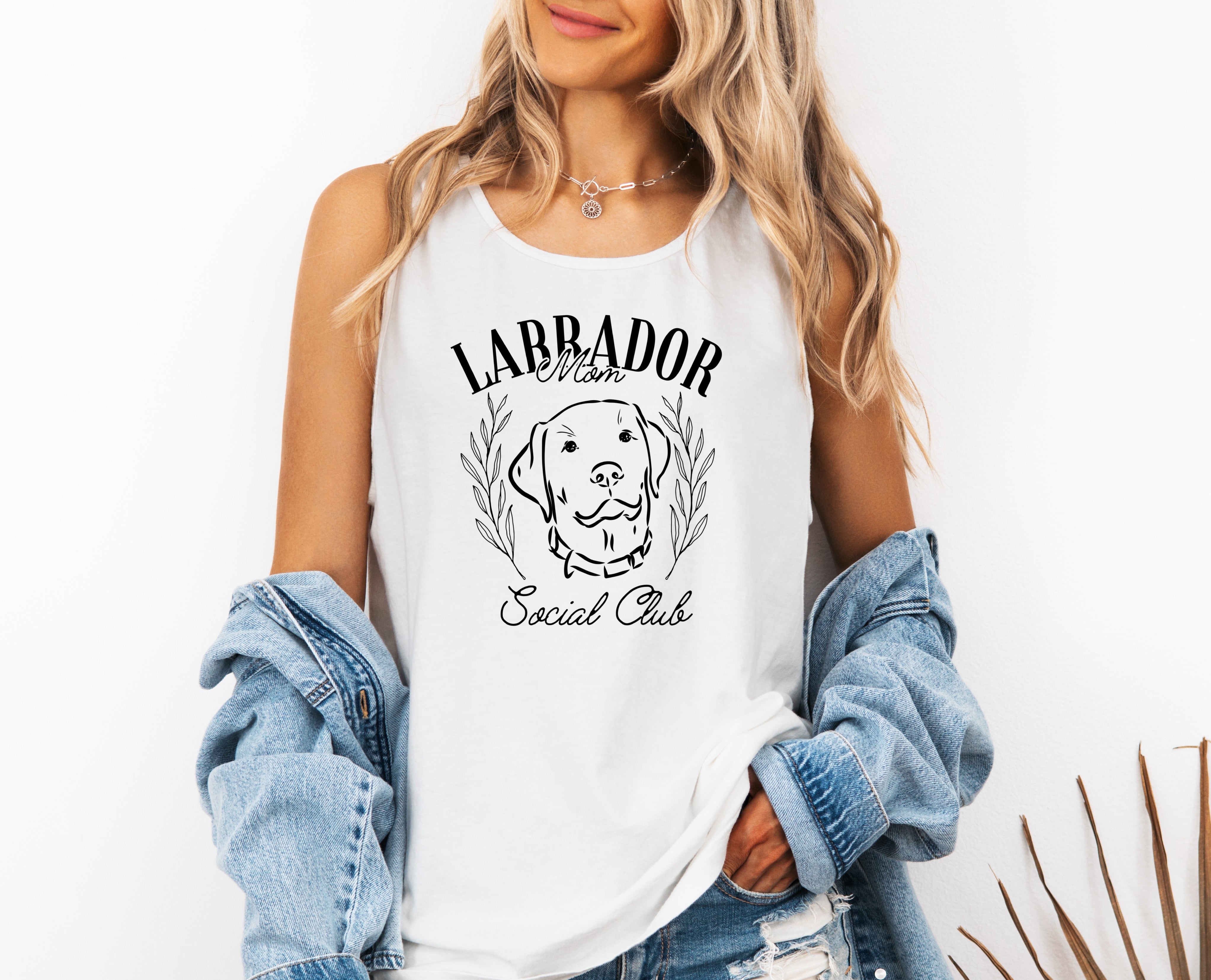 Labrador Retriever Social Club Dog mom Comfort Colors Tank Top