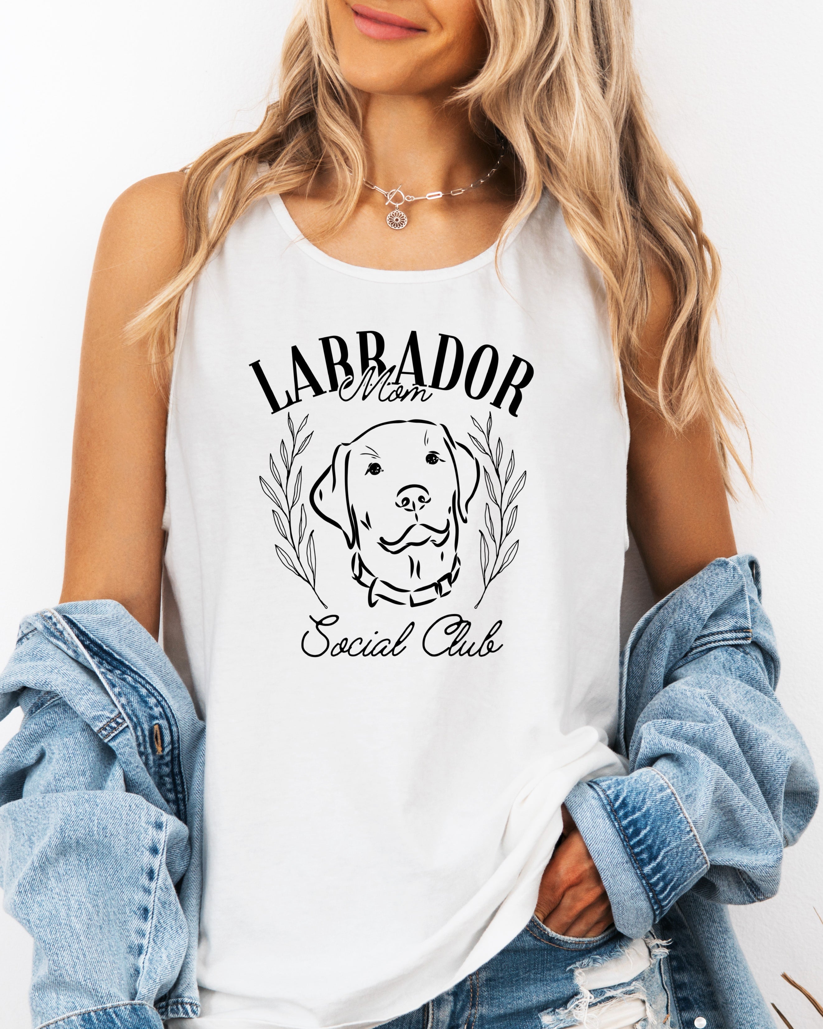 Labrador Retriever Social Club Dog mom Comfort Colors Tank Top