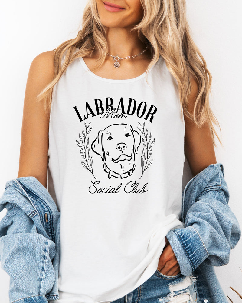 Labrador Retriever Social Club Dog mom Comfort Colors Tank Top