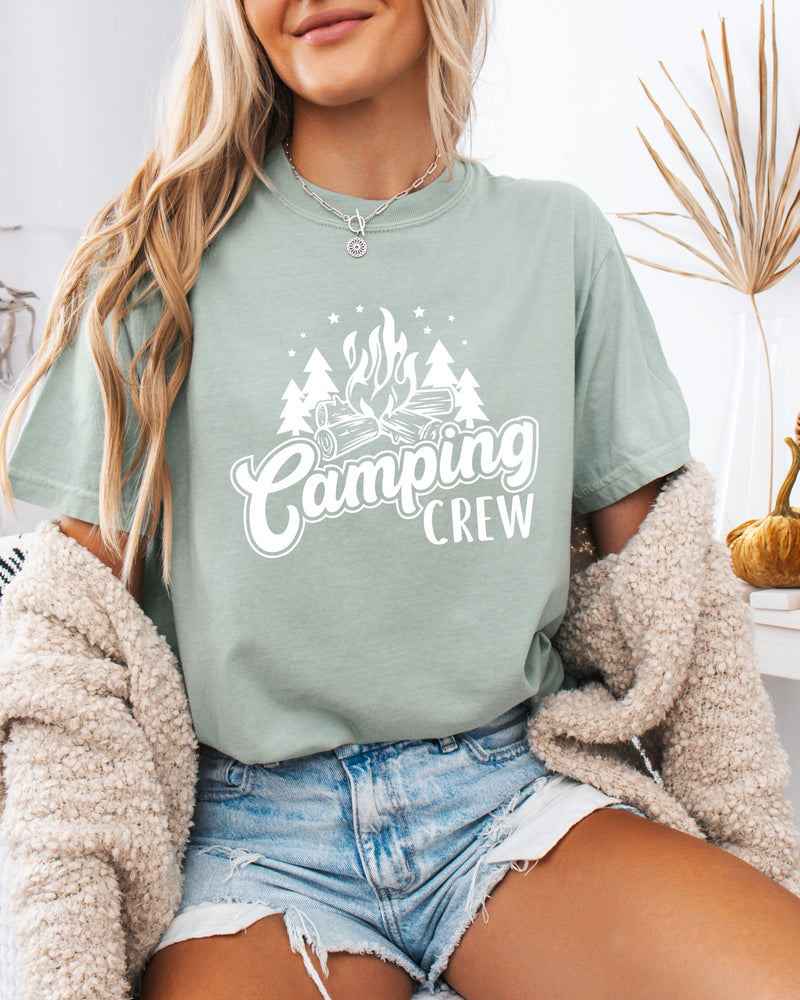 Camping Crew Camping Hiking Garment Dyed Shirt