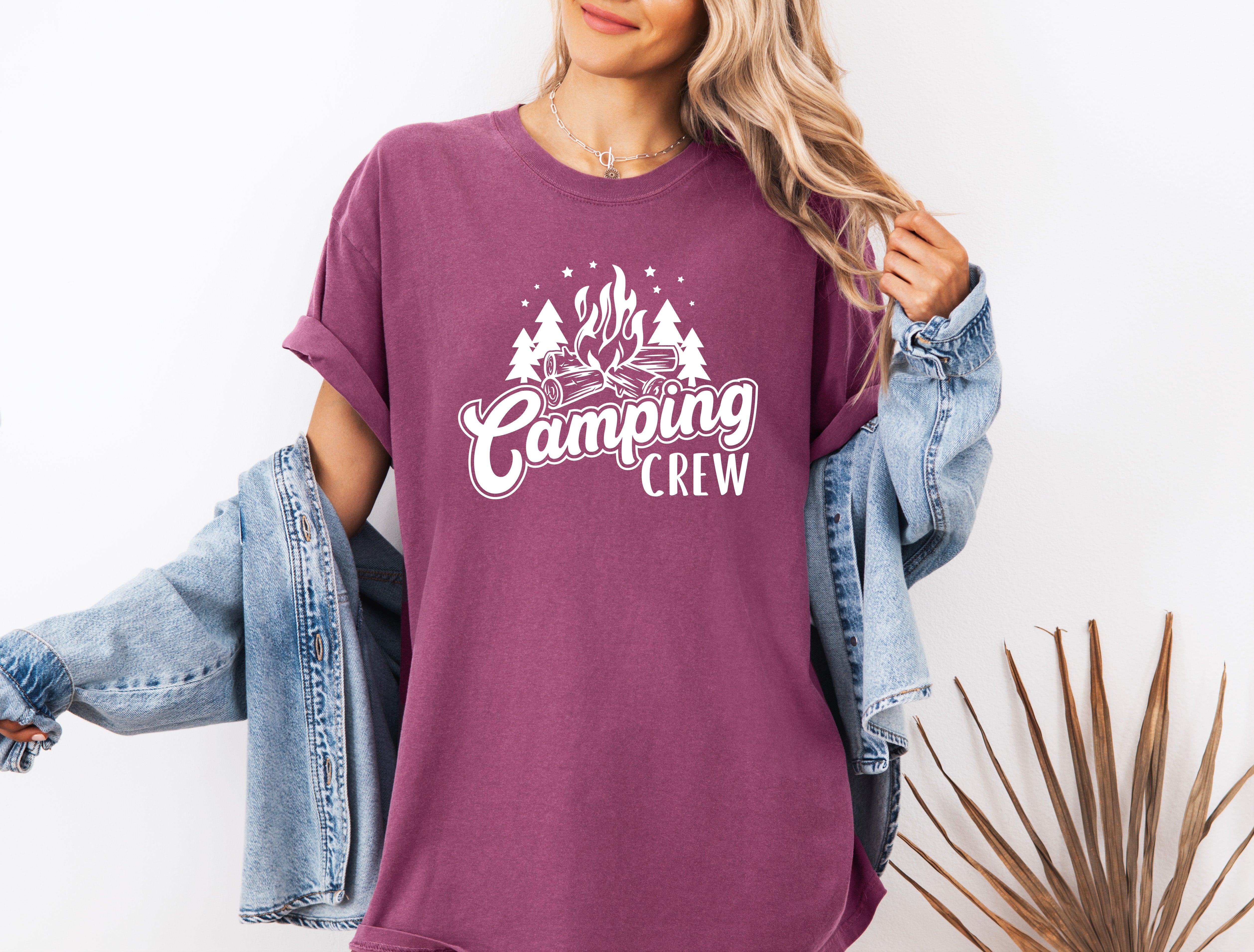 Camping Crew Camping Hiking Garment Dyed Shirt