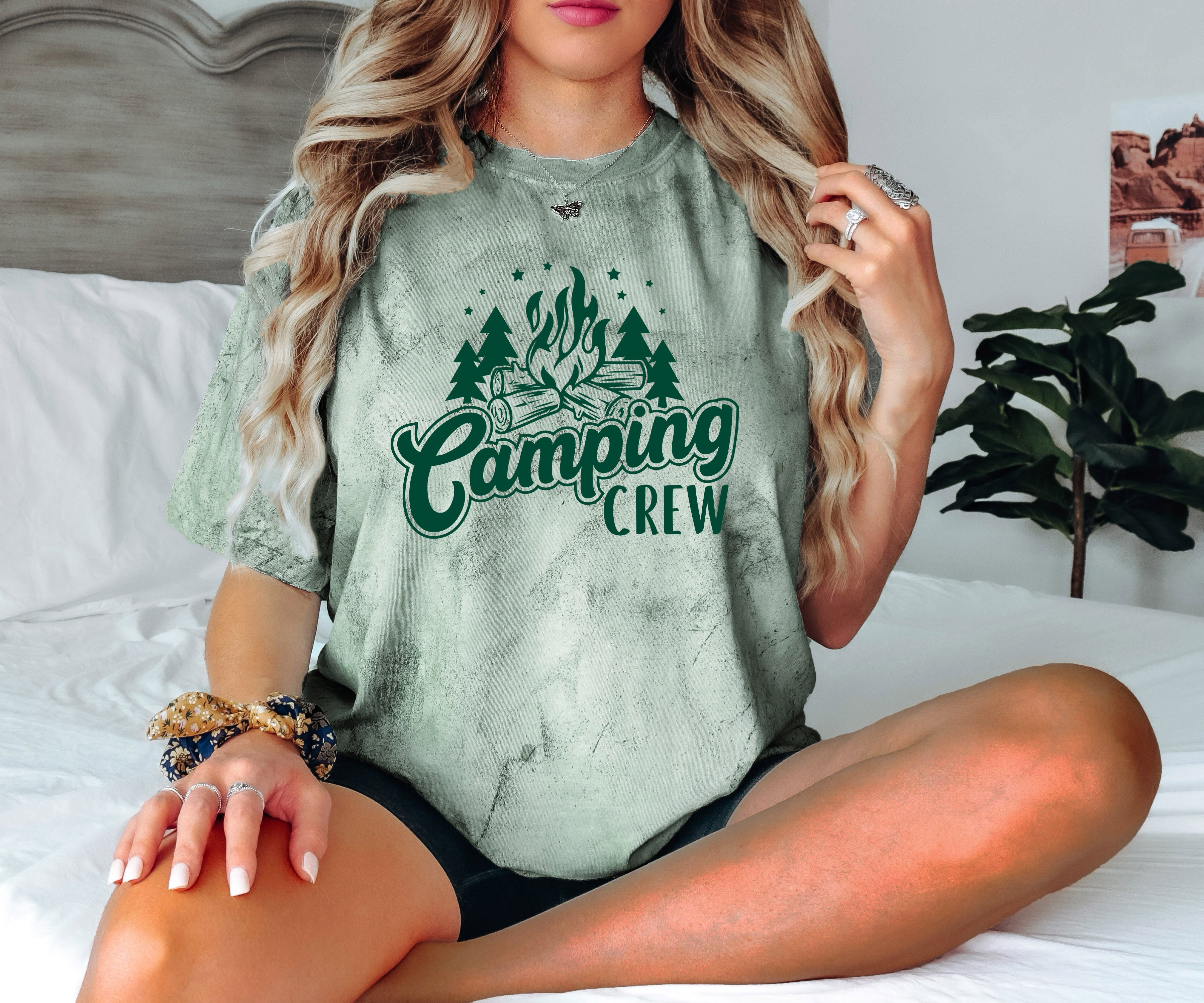 Camping Crew Camping Hiking Garment Dyed Shirt