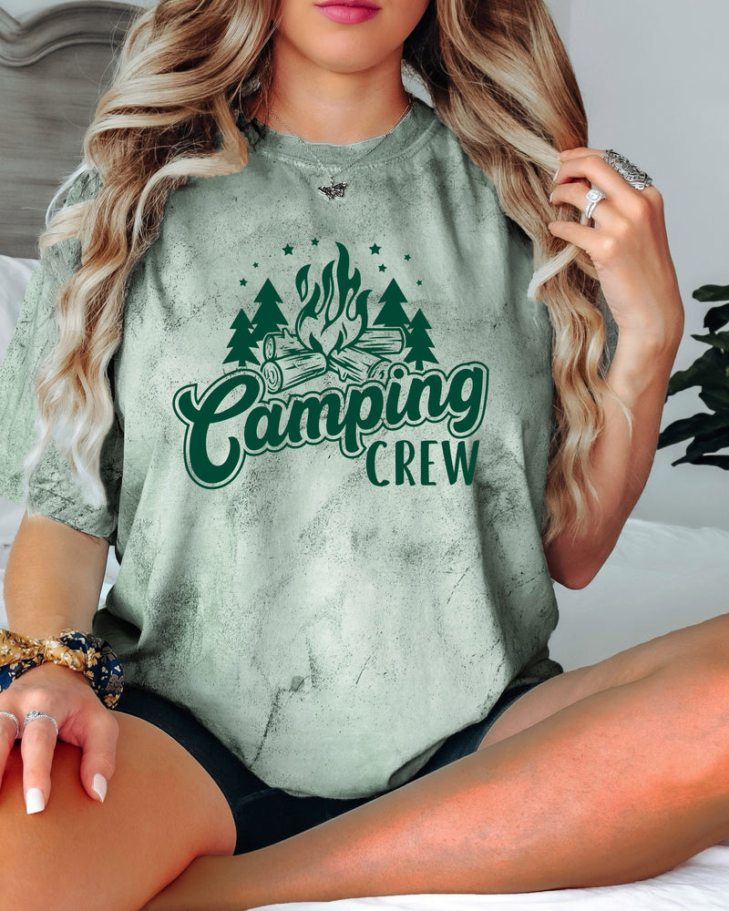Camping Crew Camping Hiking Garment Dyed Shirt