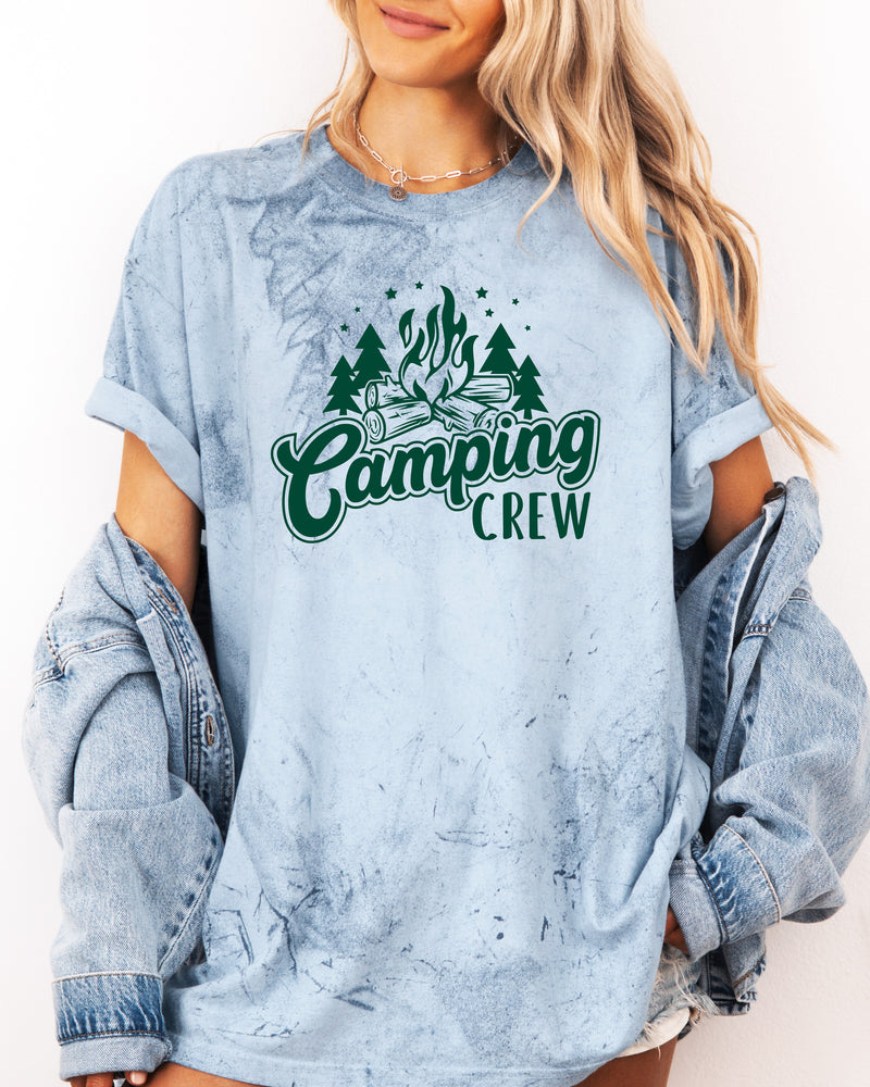 Camping Crew Camping Hiking Garment Dyed Shirt