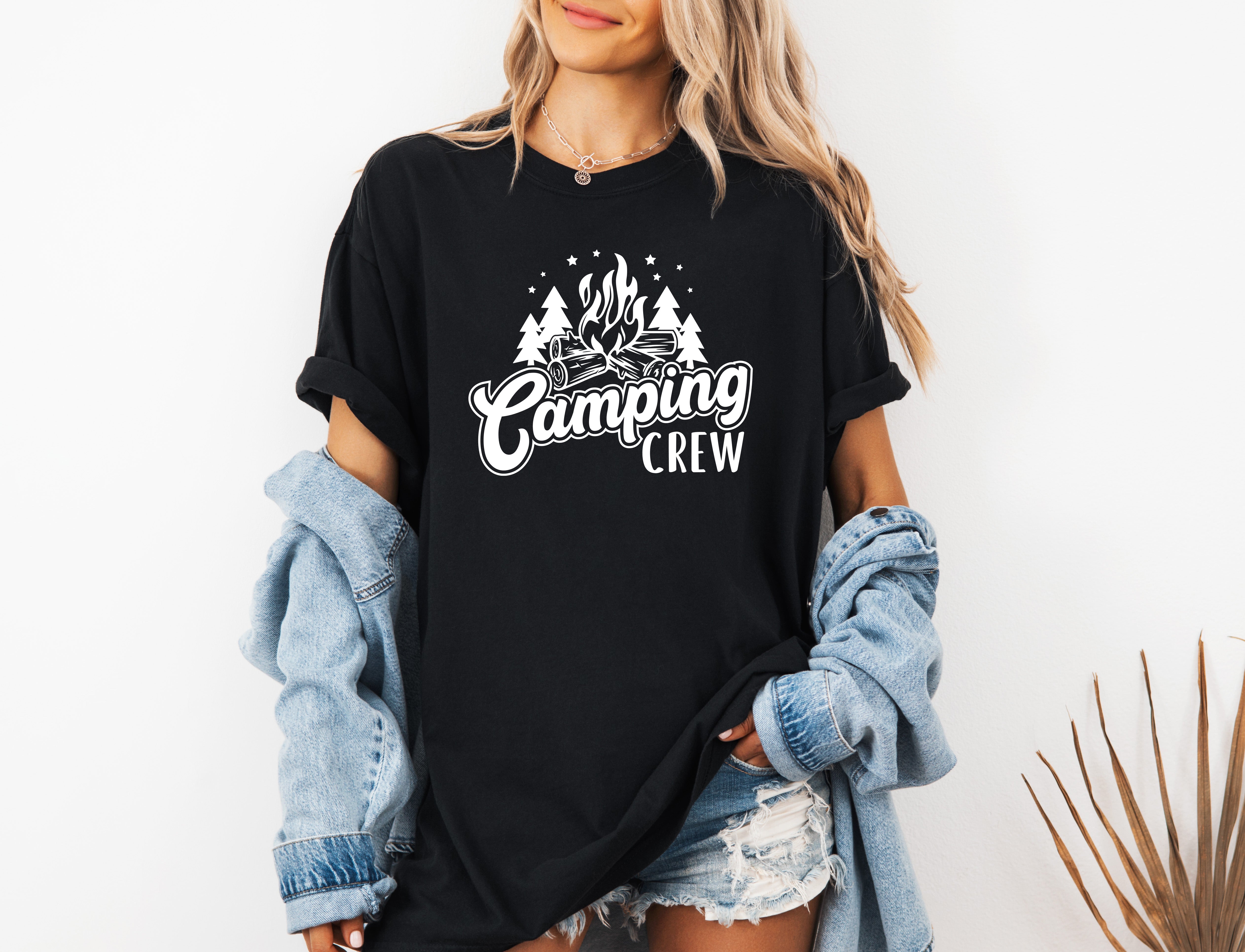 Camping Crew Camping Hiking Garment Dyed Shirt