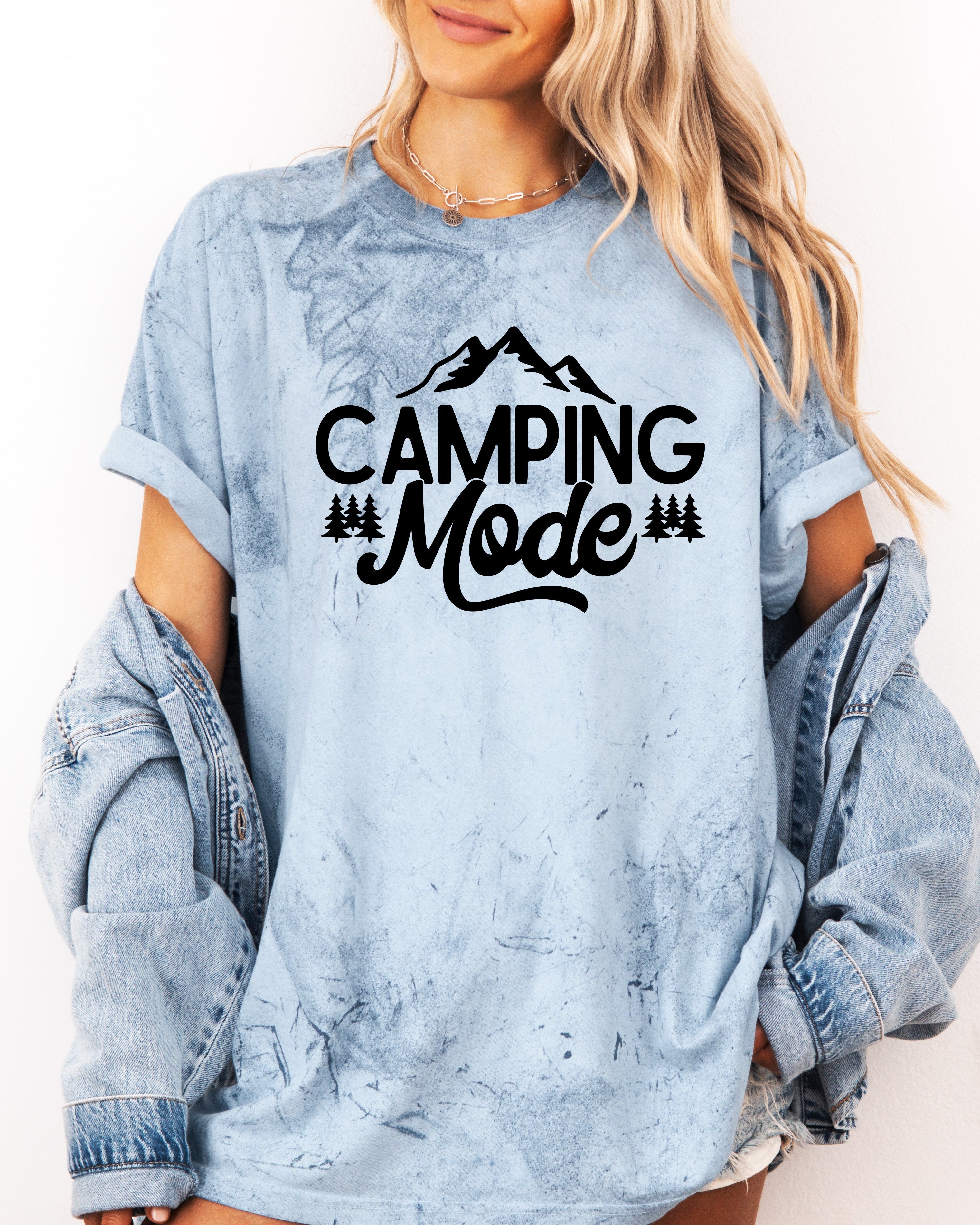 Camping Mode Nature Camping Hiking Garment Dyed Shirt
