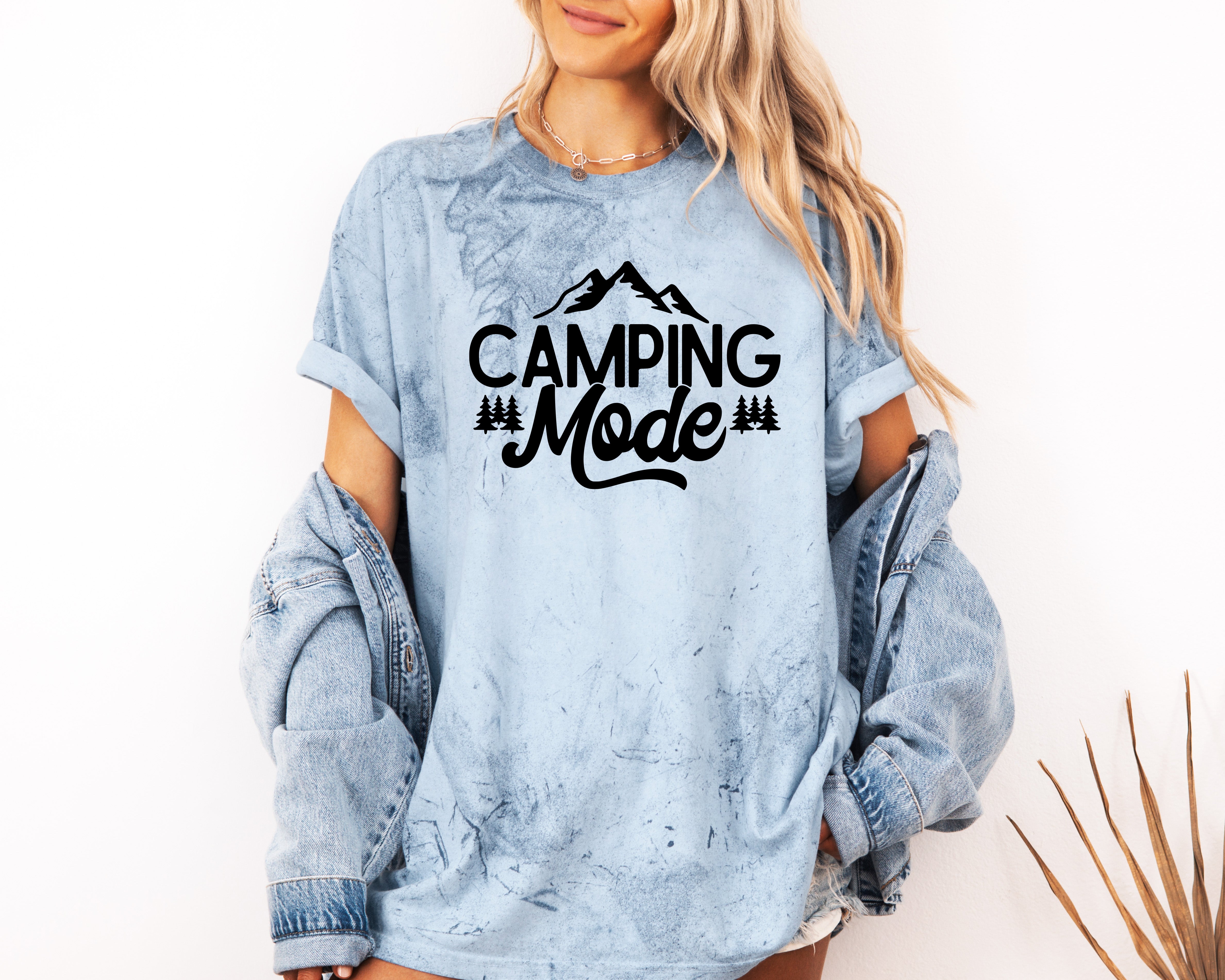 Camping Mode Nature Camping Hiking Garment Dyed Shirt