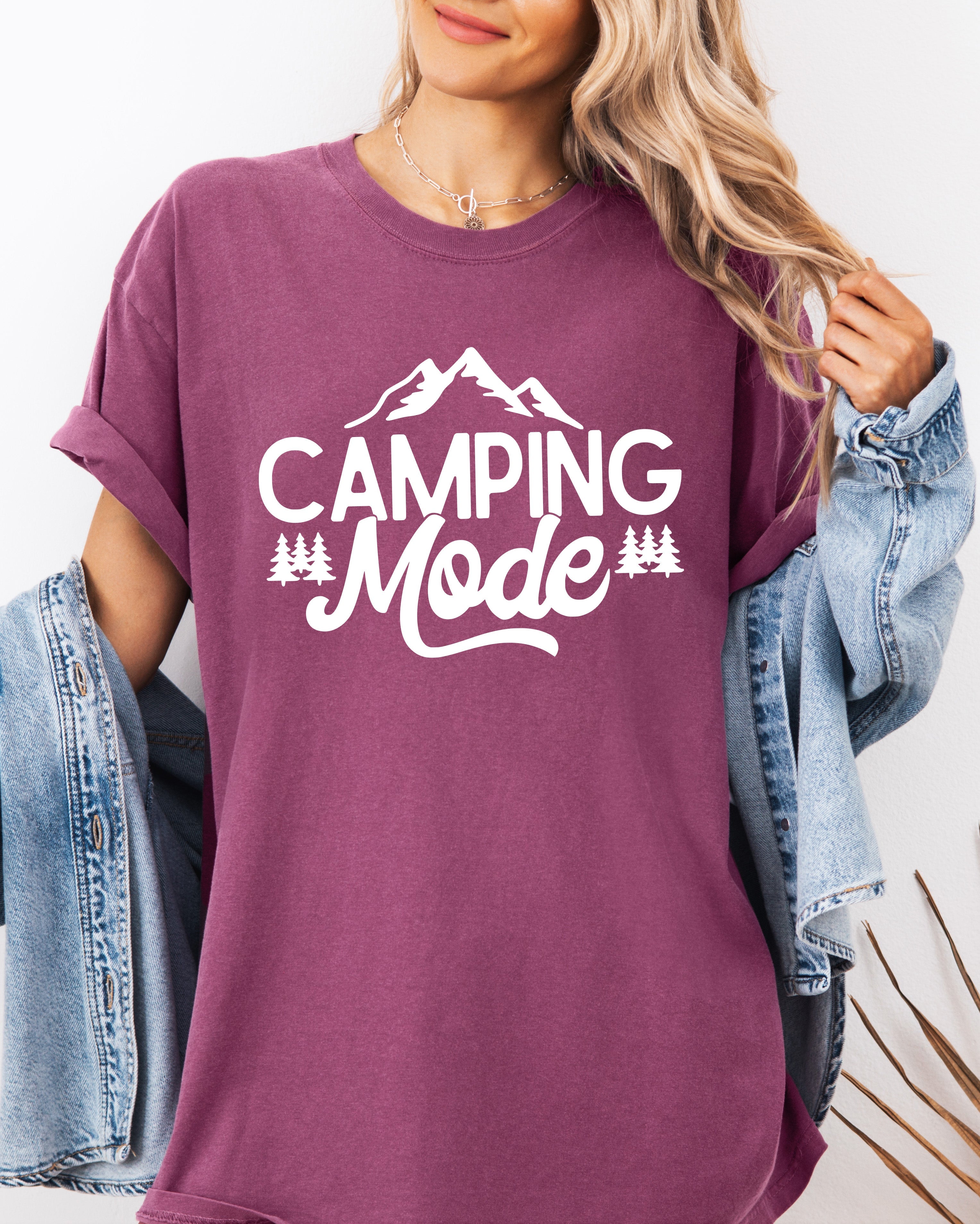 Camping Mode Nature Camping Hiking Garment Dyed Shirt