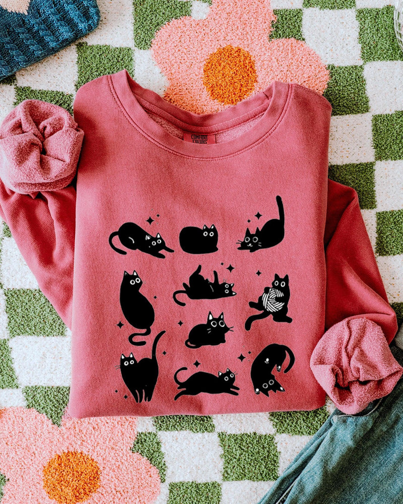 Cat Mom Pet Lover Garment Dyed Comfort Colors Sweatshirt