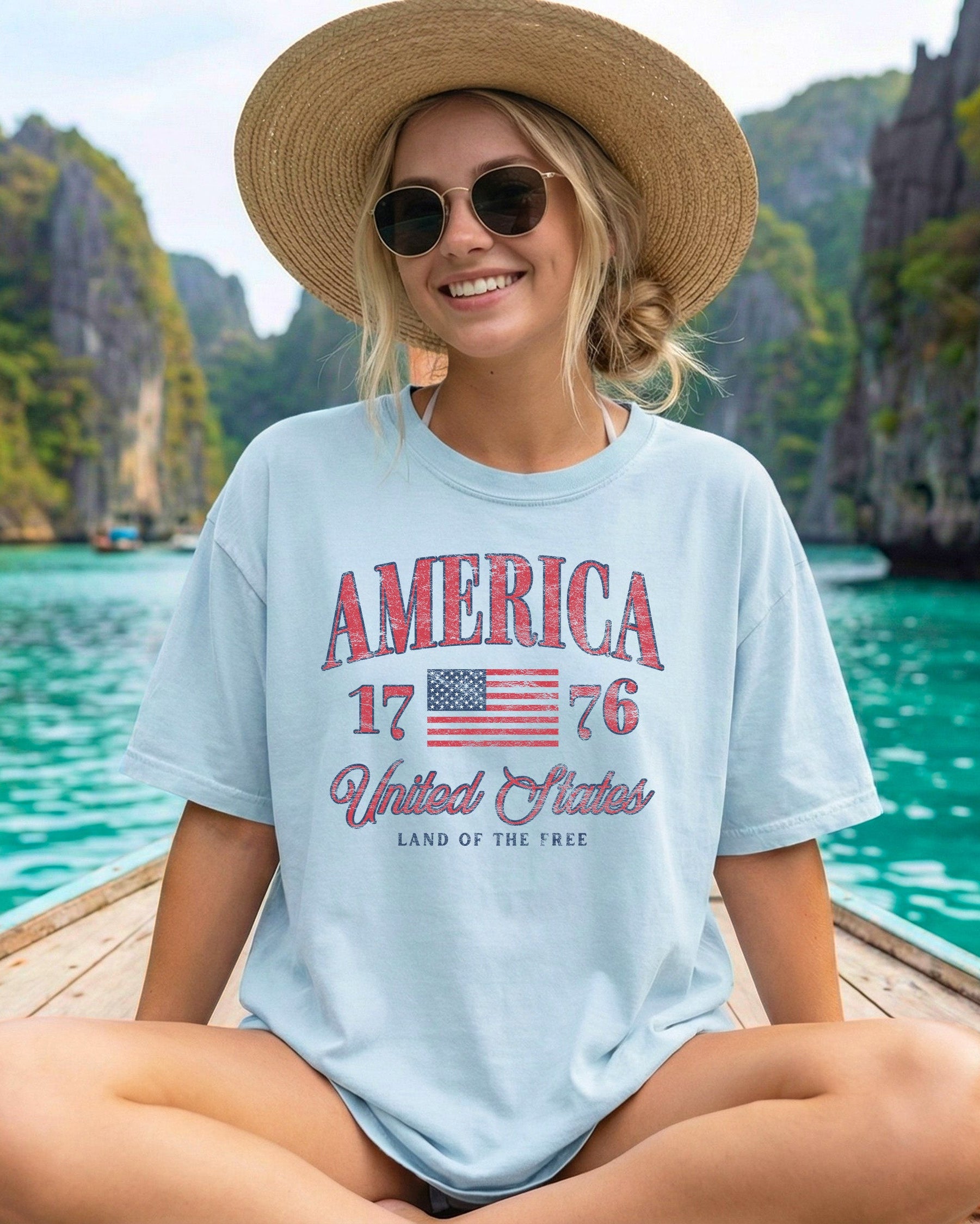 USA America 1776 Comfort Colors T Shirt - 4th of July, Memorial day, Veterans day gift for dad