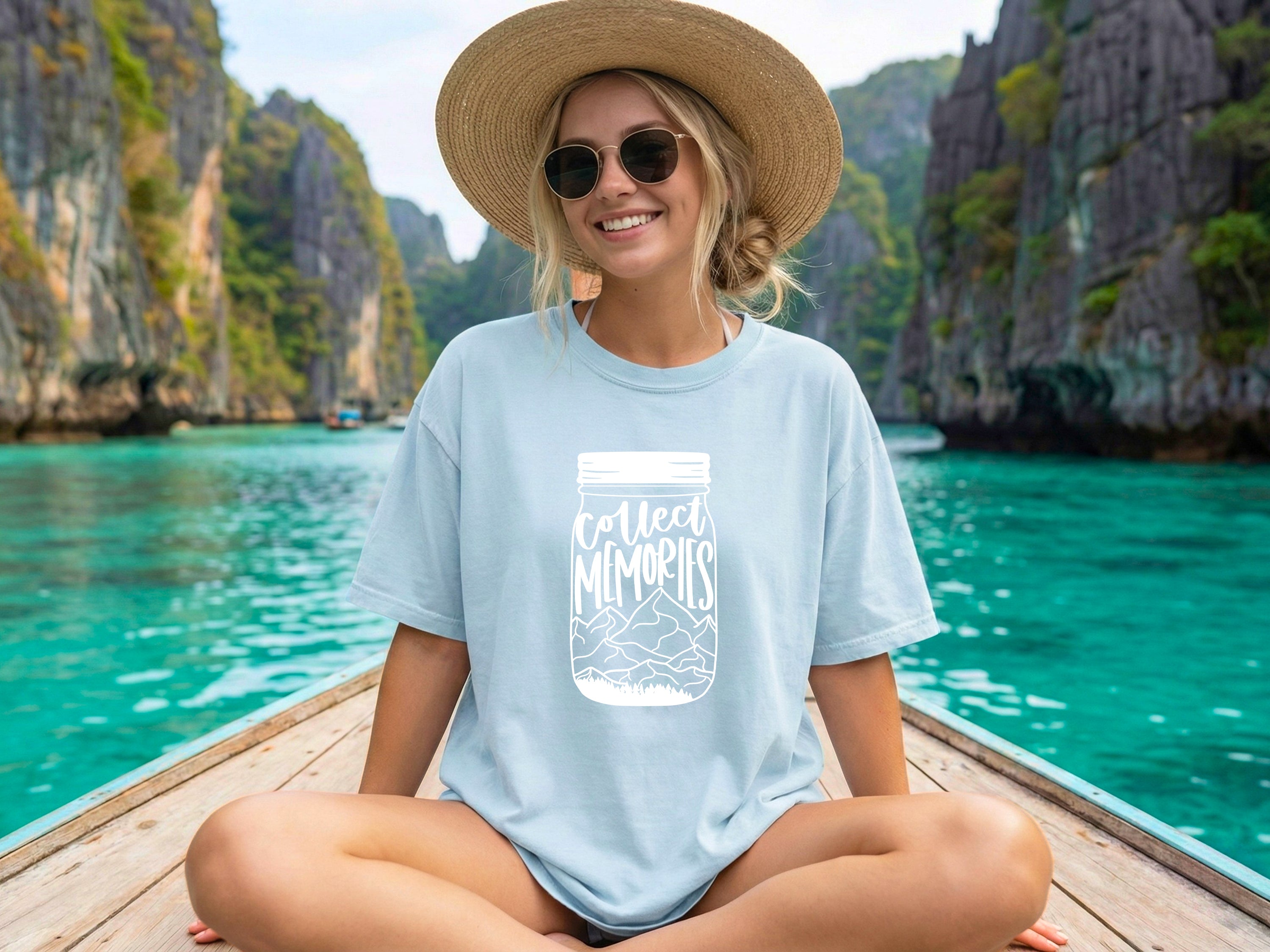 Collect Memories Beach Nature Comfort Colors T Shirt Vacation Lake Summer