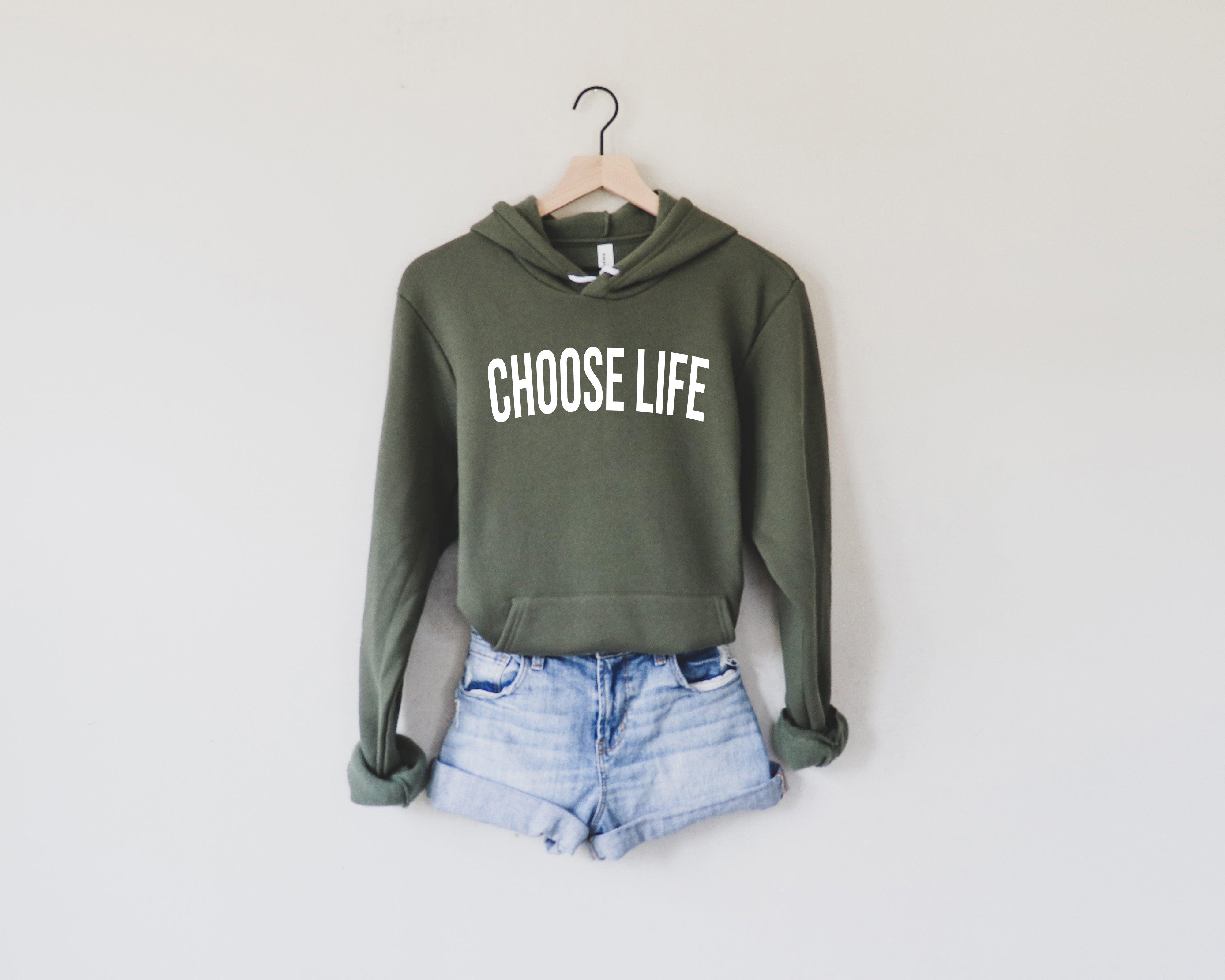 Choose Life Christian Sponge Fleece Hoodie sweatshirt