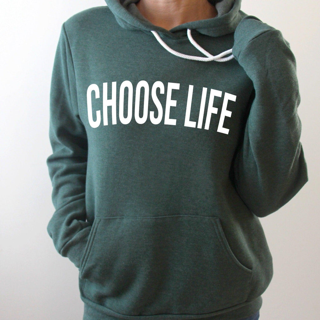 Choose Life Christian Sponge Fleece Hoodie sweatshirt