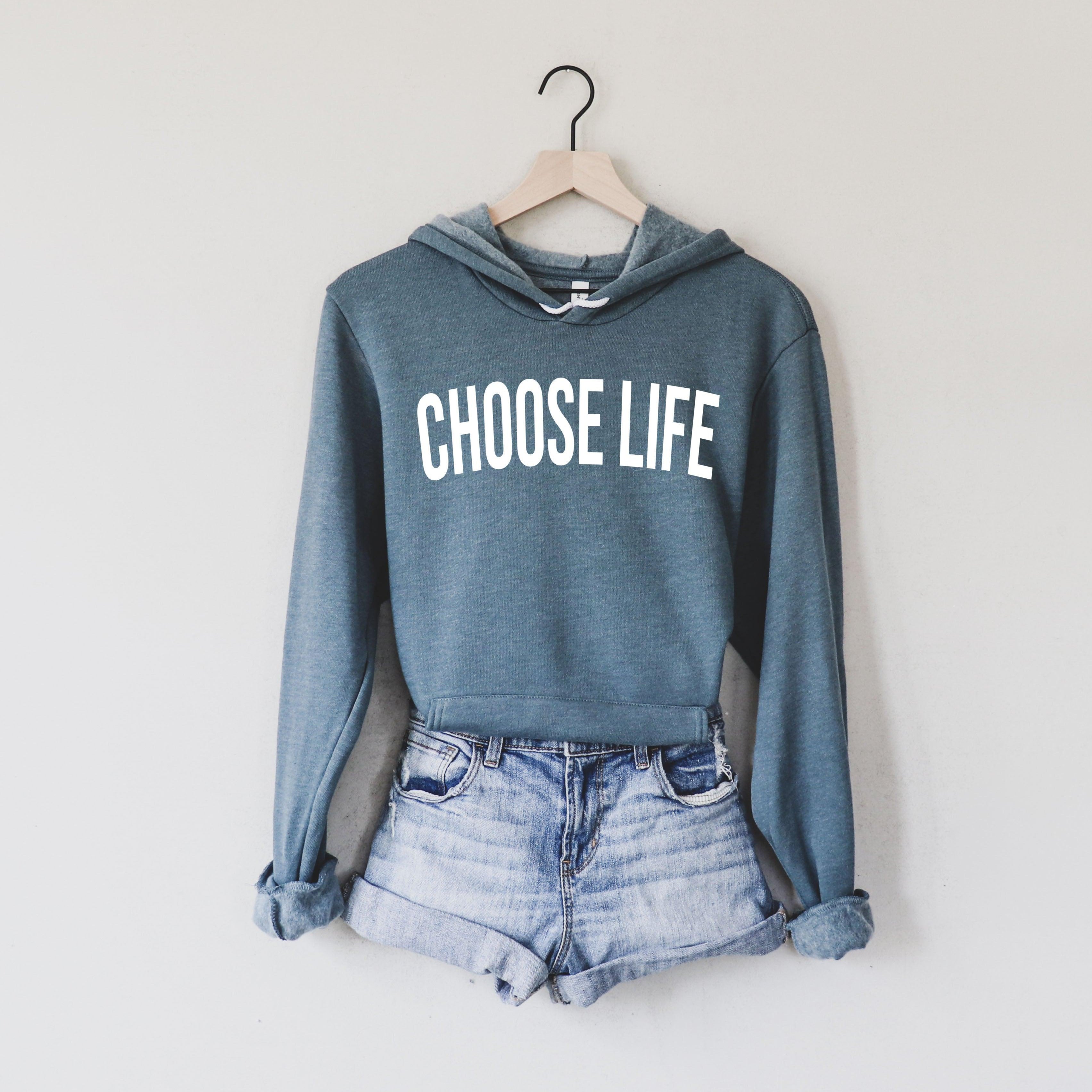 Choose Life Christian Sponge Fleece Hoodie sweatshirt