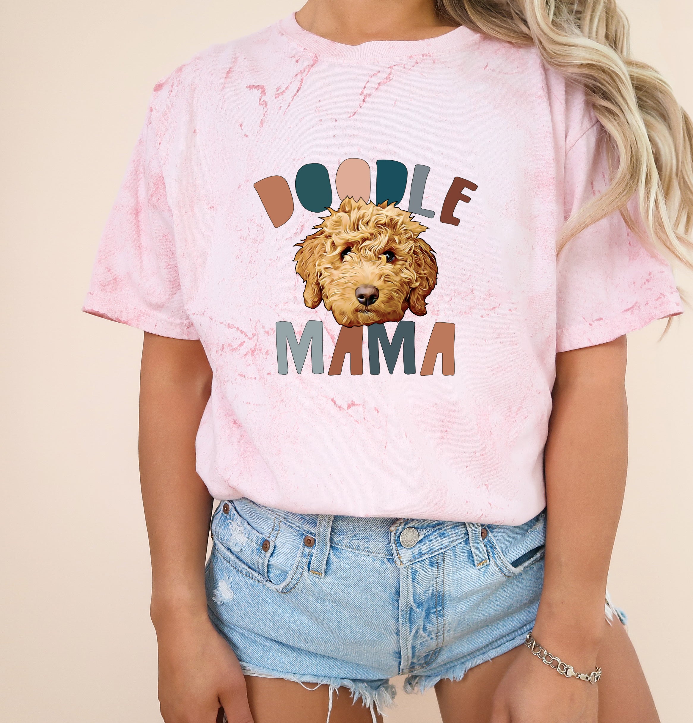 Golden Doodle Dog Mom Comfort Colors T Shirt (Color)