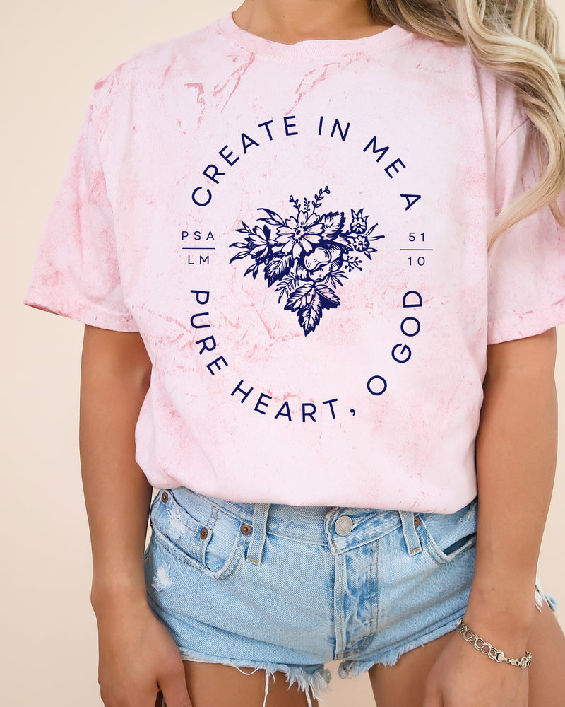 Create in me a clean pure Heart Christian Comfort Colors Garment Dyed T Shirt