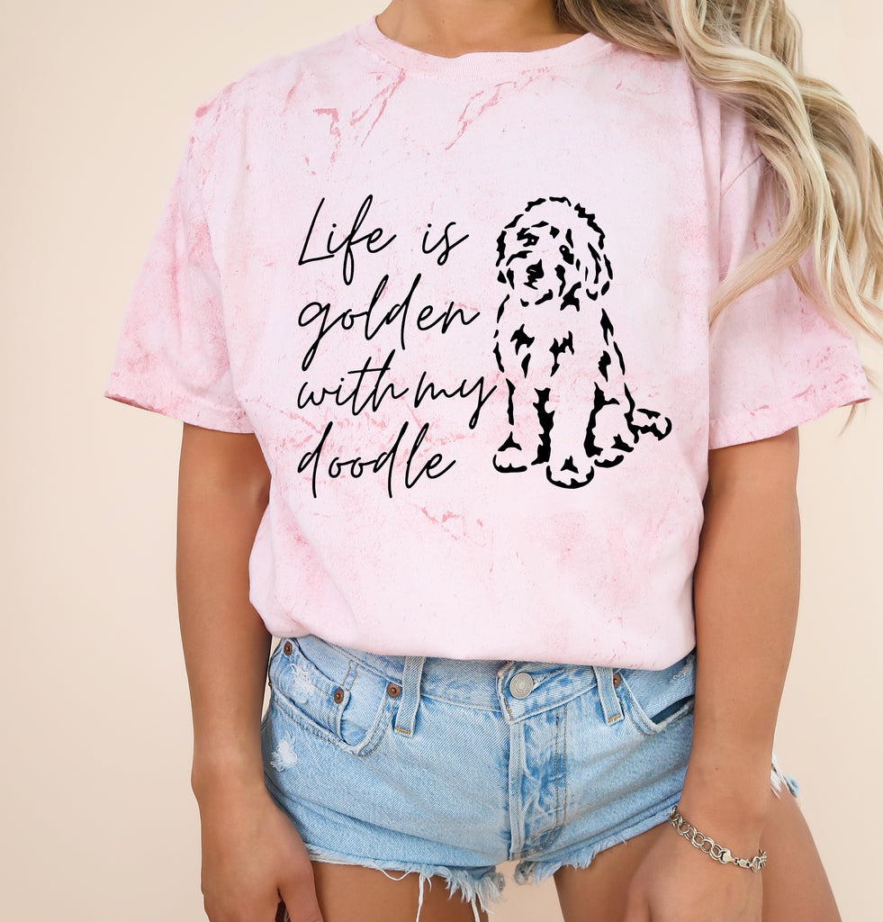 Life Is Golden With My Doodle Comfort Colors T Shirt