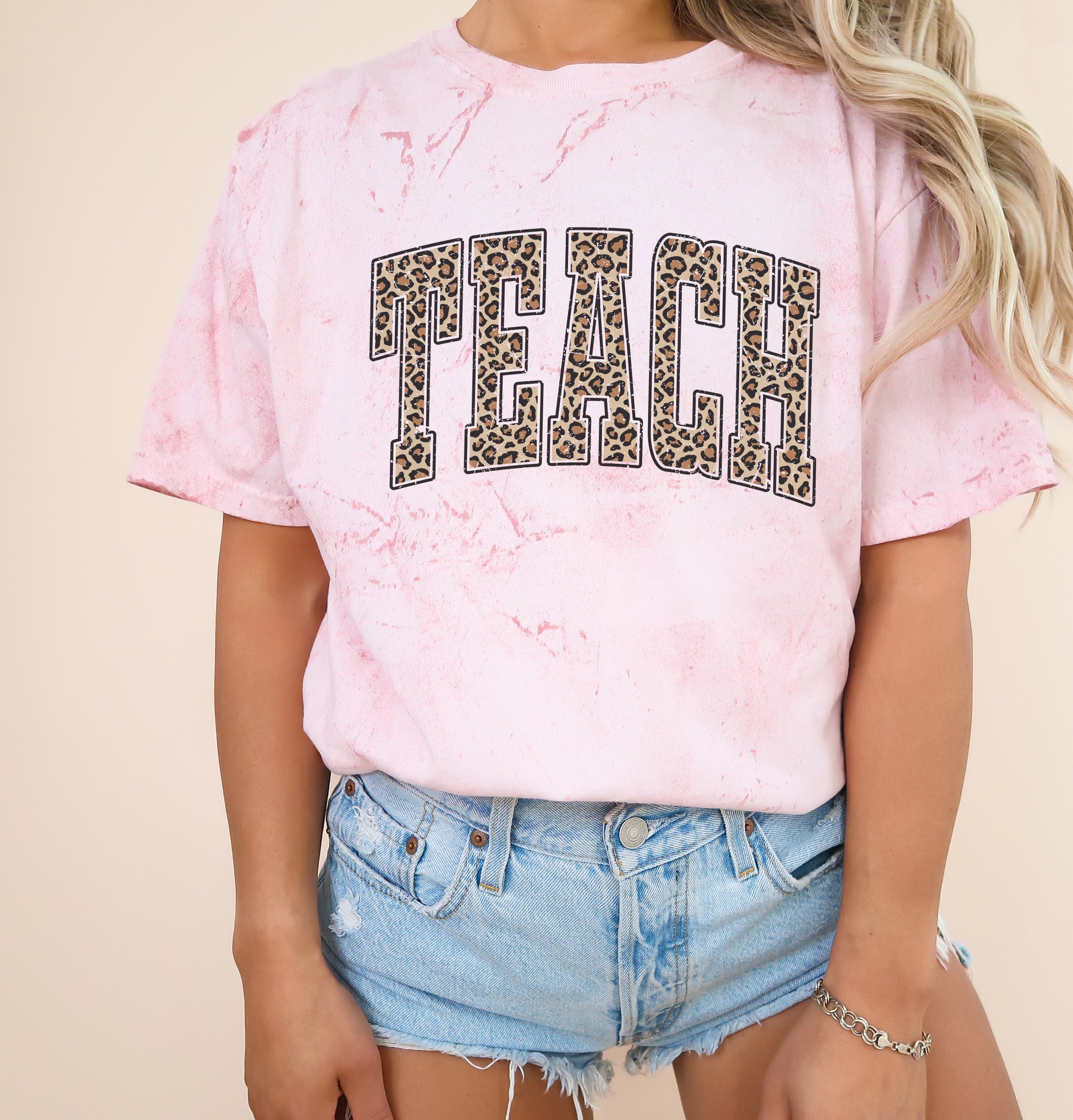 Teach Teacher LEOPARD Comfort Colors Garment-Dyed T-Shirt