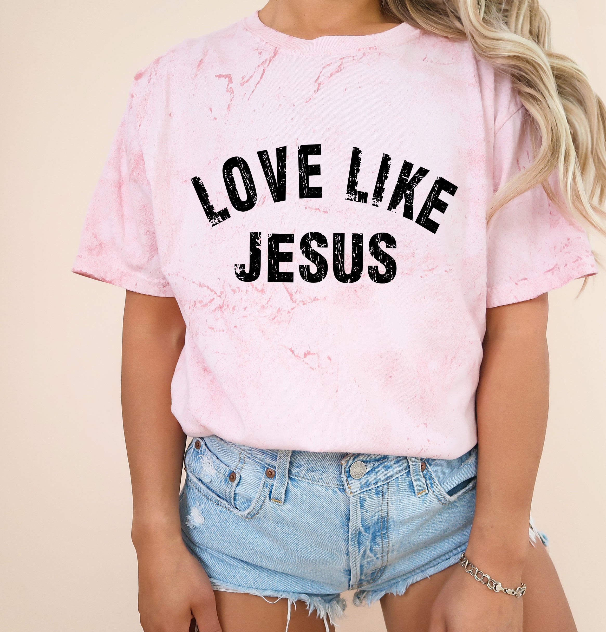 Love Like Jesus Christian Comfort Colors Garment Dyed T Shirt (Arch)
