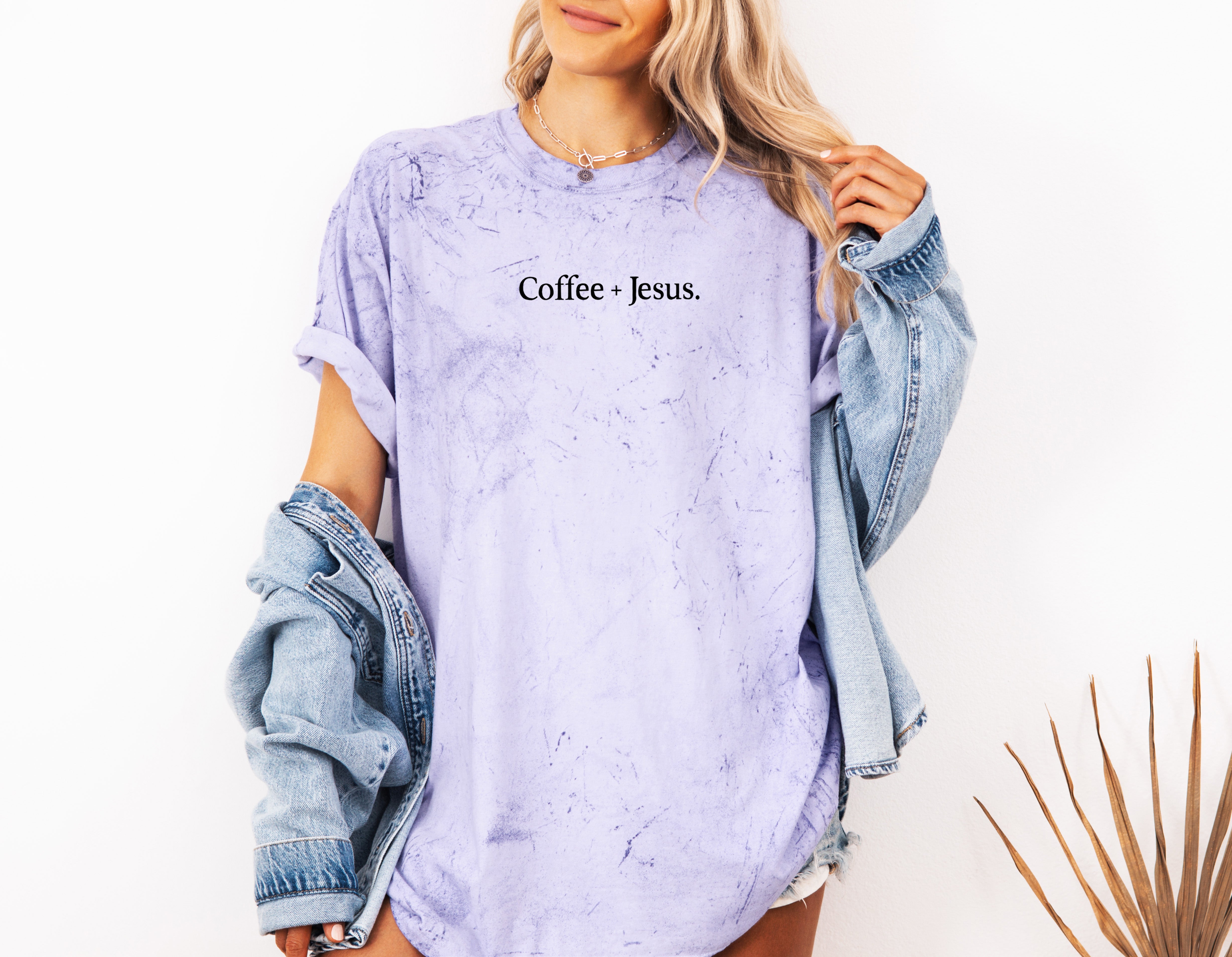 Coffee + Jesus Fall Thanksgiving day Christmas Autumn Comfort Colors Garment Dyed T Shirt