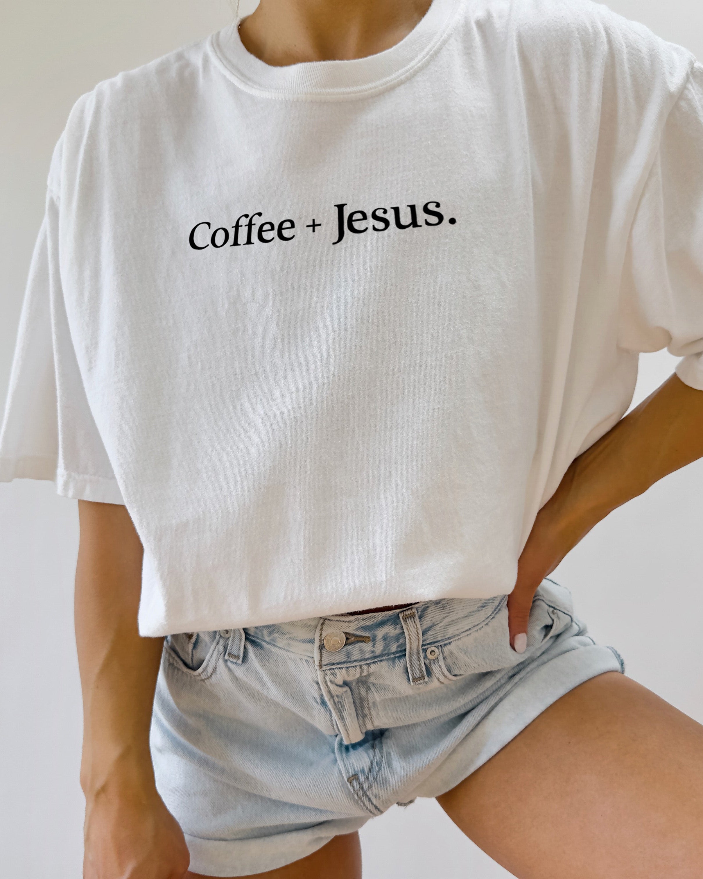 Coffee + Jesus Fall Thanksgiving day Christmas Autumn Comfort Colors Garment Dyed T Shirt