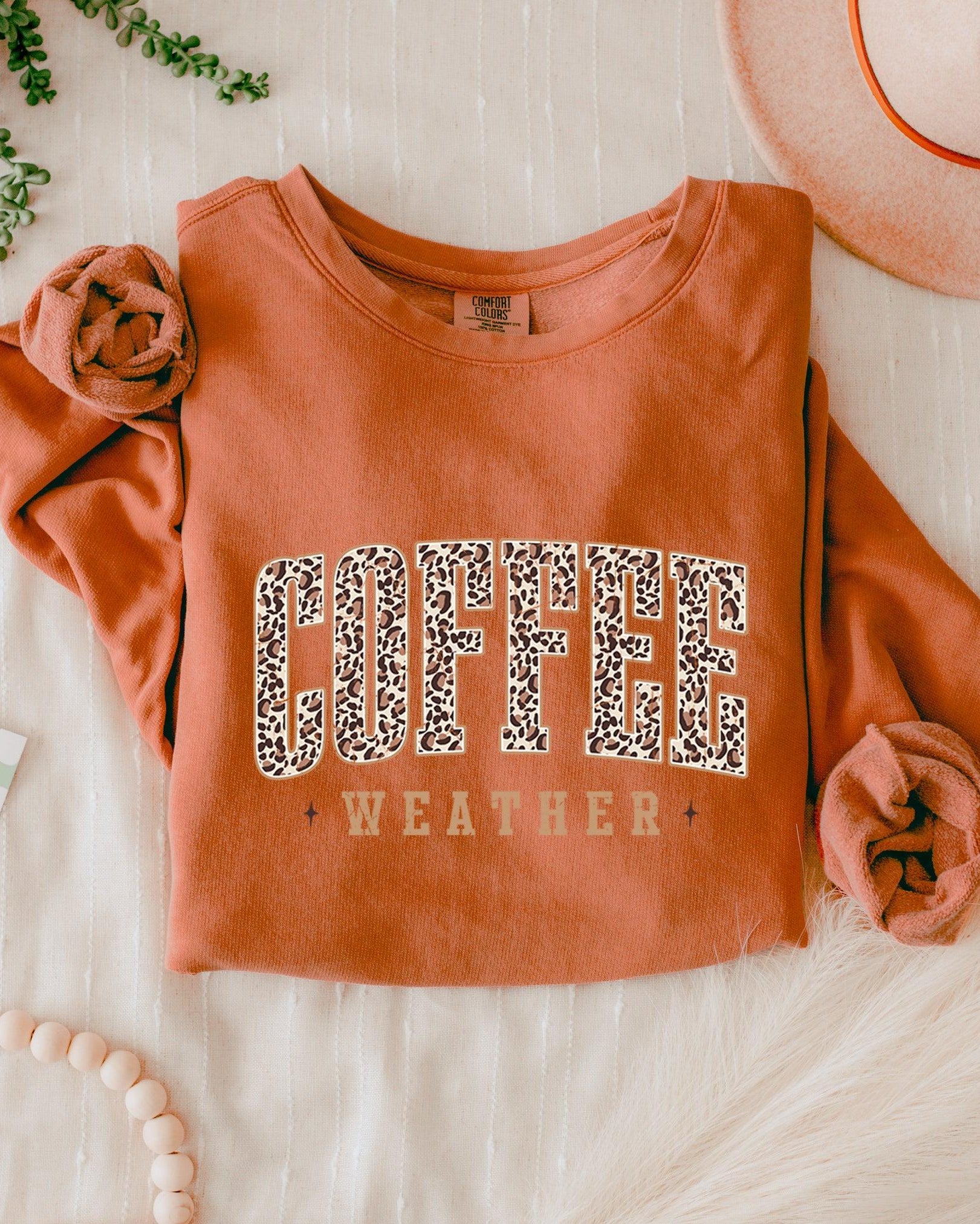 Coffee Season Fall Autumn Thanksgiving Day Garment Dyed Comfort Colors Sweatshirt