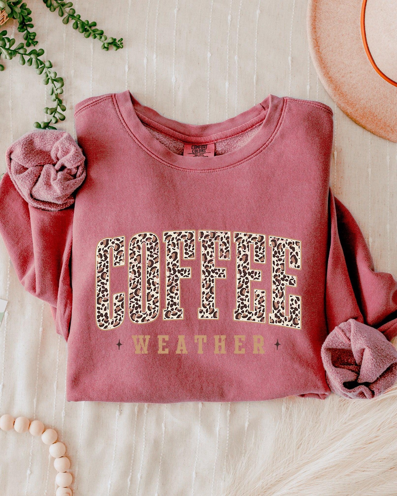 Coffee Season Fall Autumn Thanksgiving Day Garment Dyed Comfort Colors Sweatshirt