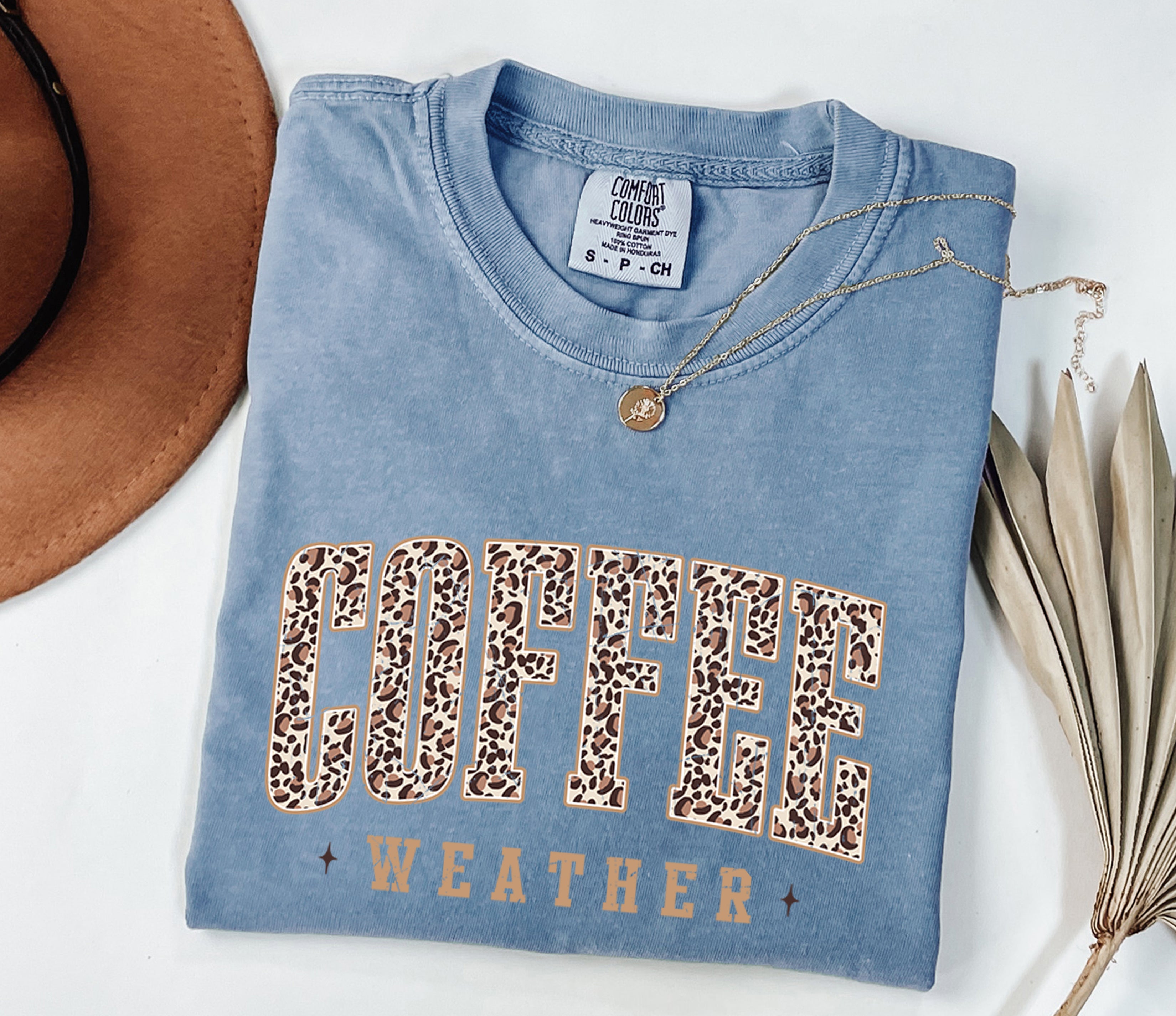 Coffee Weather Fall Thanksgiving day Christmas Autumn Comfort Colors Garment Dyed T Shirt