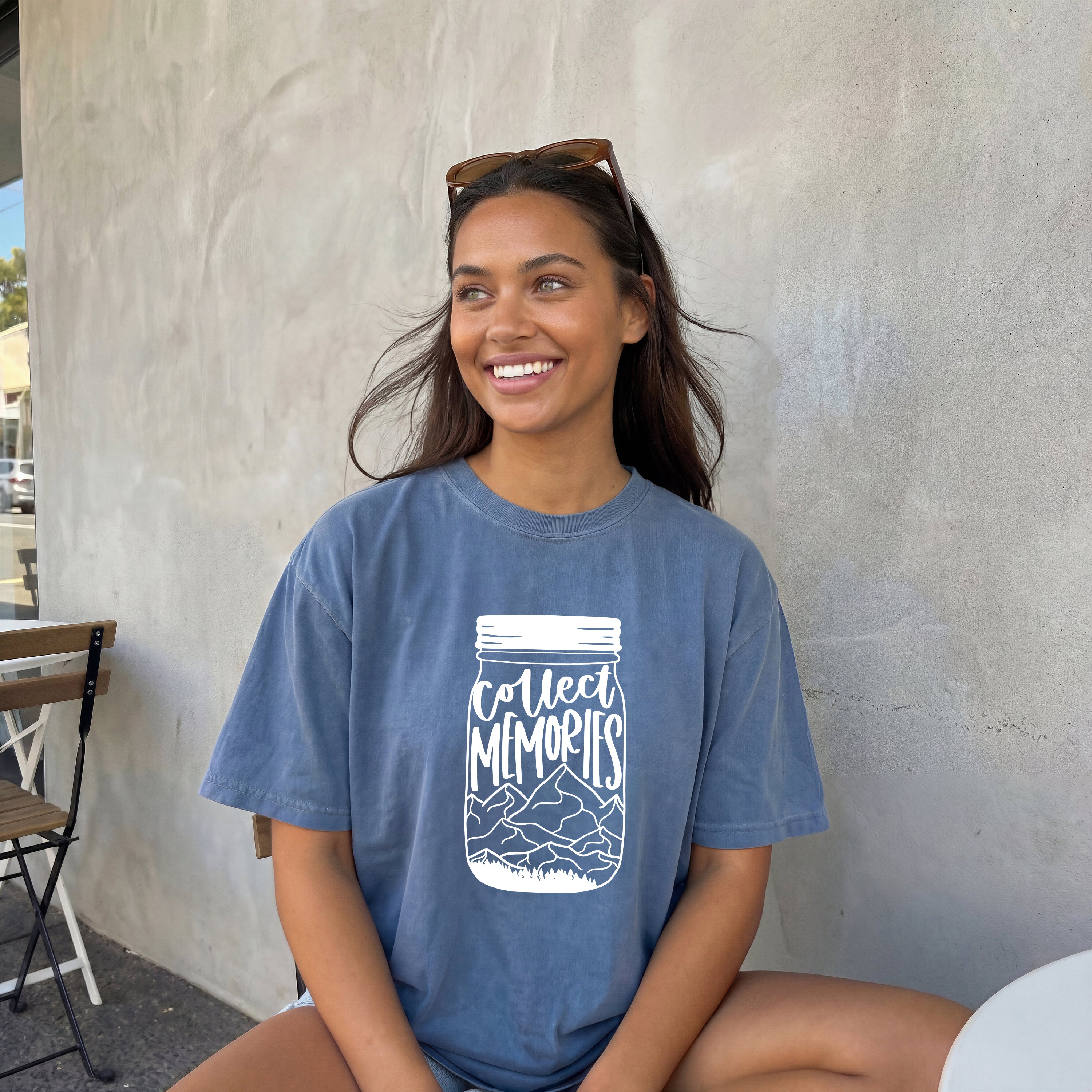 Collect Memories Beach Nature Comfort Colors T Shirt Vacation Lake Summer
