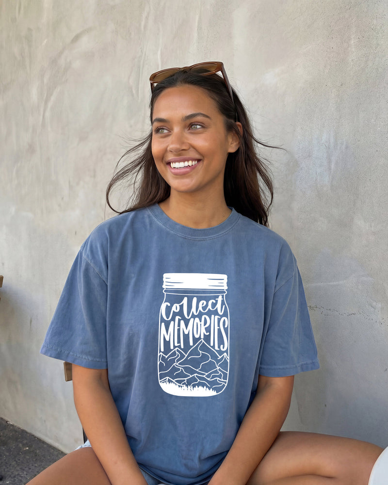 Collect Memories Beach Nature Comfort Colors T Shirt Vacation Lake Summer