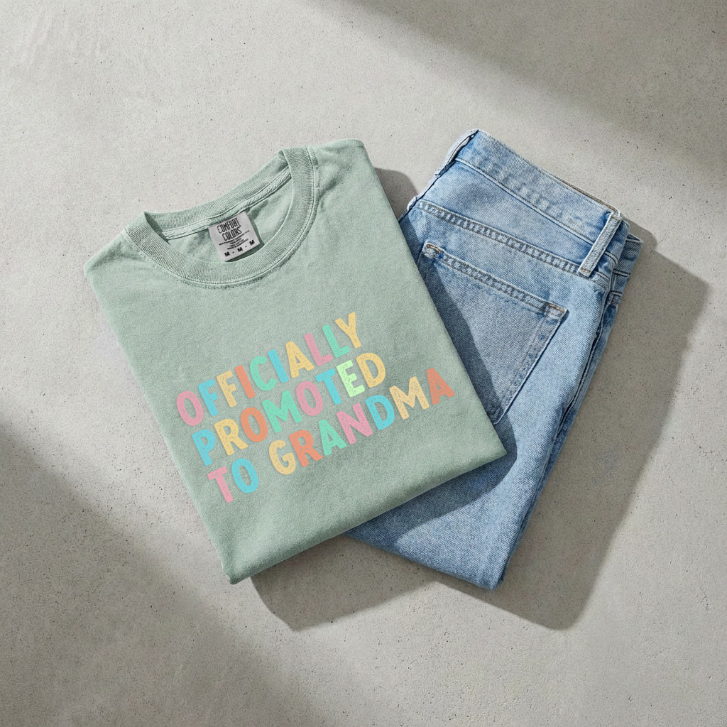 Officially Promoted to Grandma Comfort Colors T Shirt