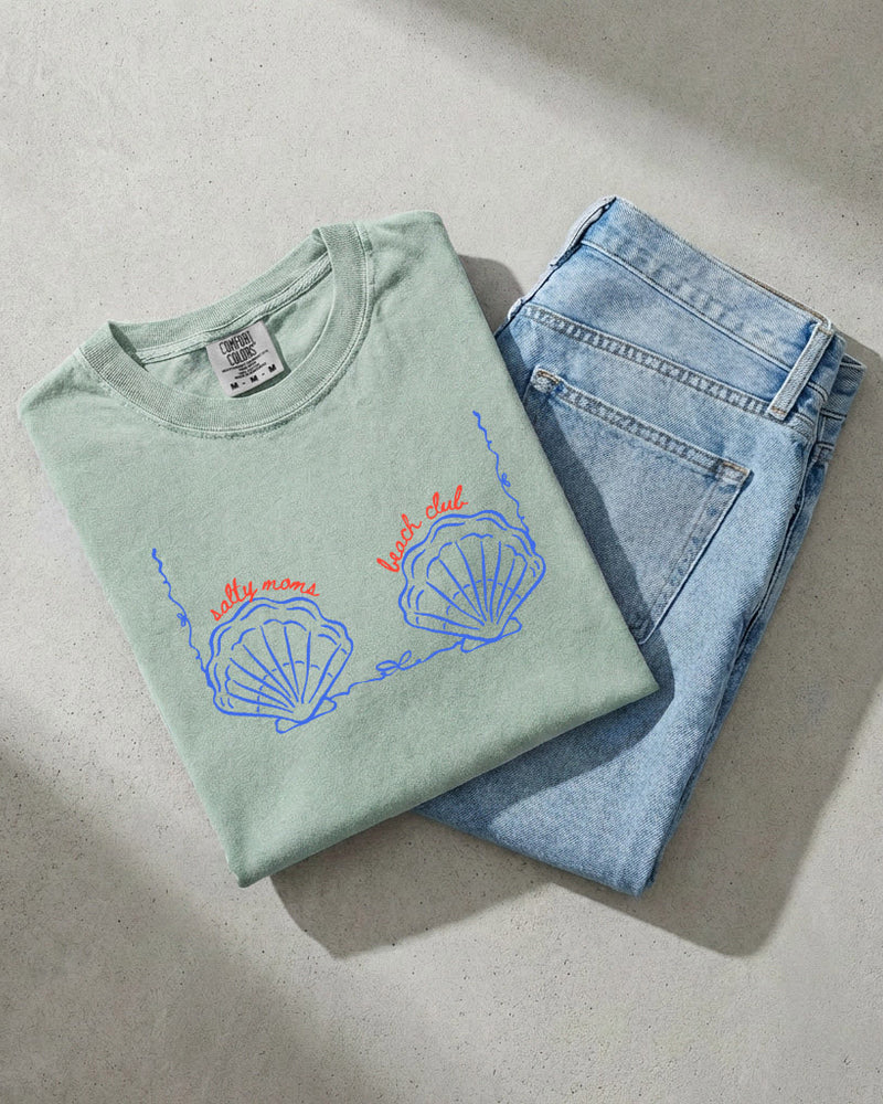 Seashell Cute Funny Beach Comfort Colors T Shirt Vacation Beach Lake Summer