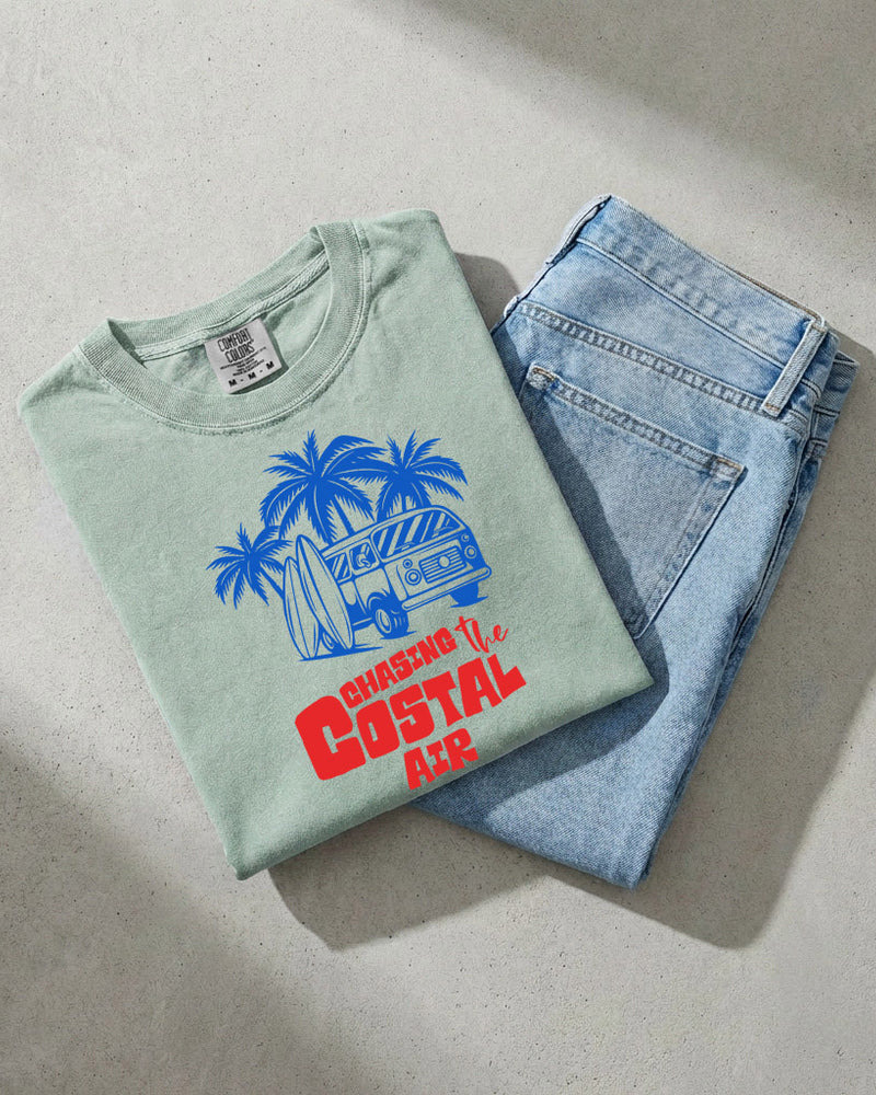 Chasing the ocean air Beach Nature Comfort Colors T Shirt Vacation Lake Summer