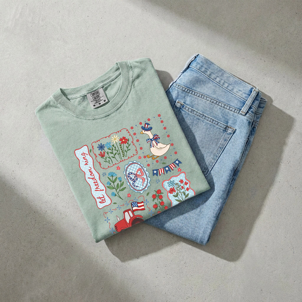 USA America Beach Comfort Colors T Shirt Vacation Lake Summer - 4th of July, Memorial day, Veterans day
