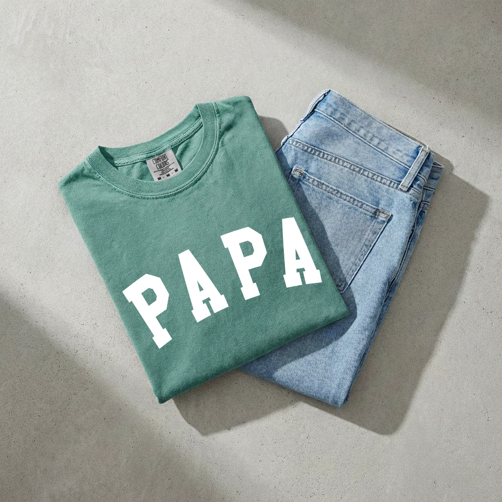 Papa Grandpa Comfort Colors 100% Cotton T Shirt Father's day (Condensed)