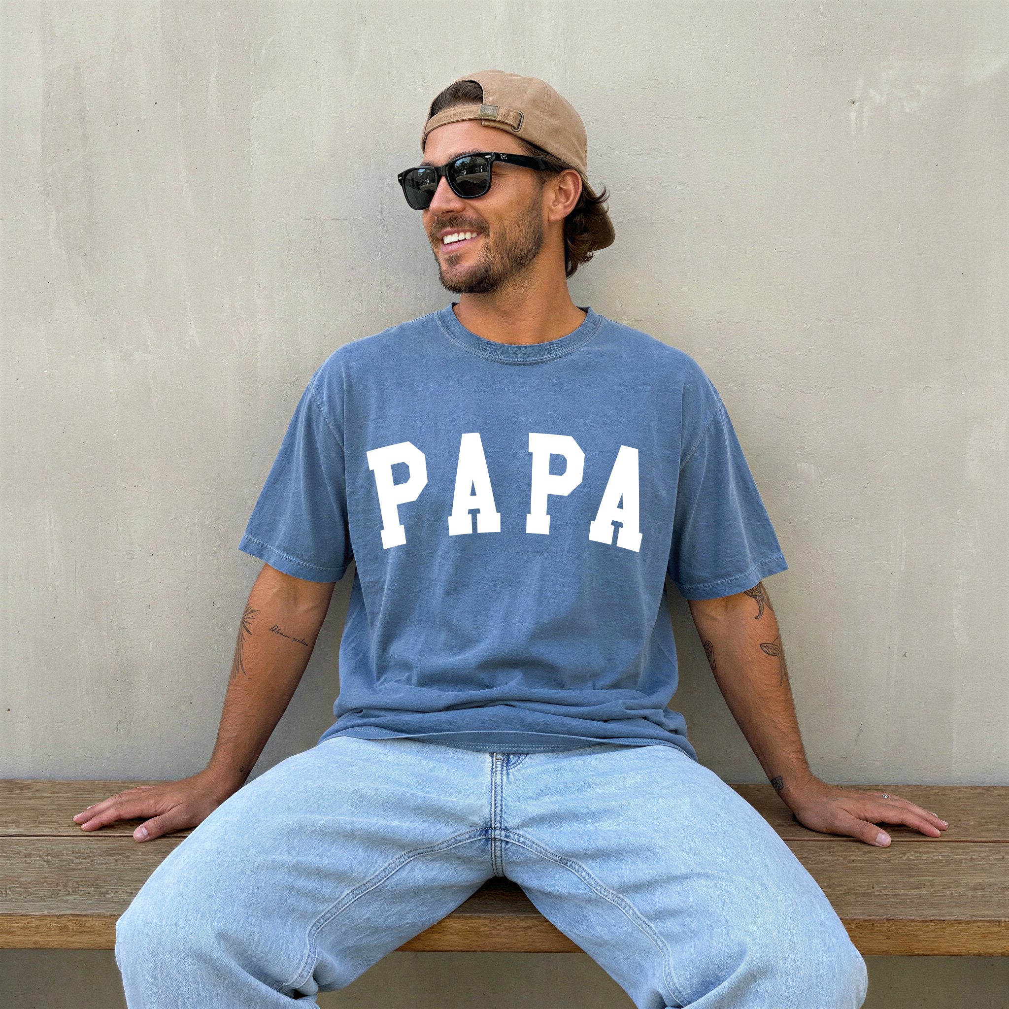 Papa Grandpa Comfort Colors 100% Cotton T Shirt Father's day (Condensed)