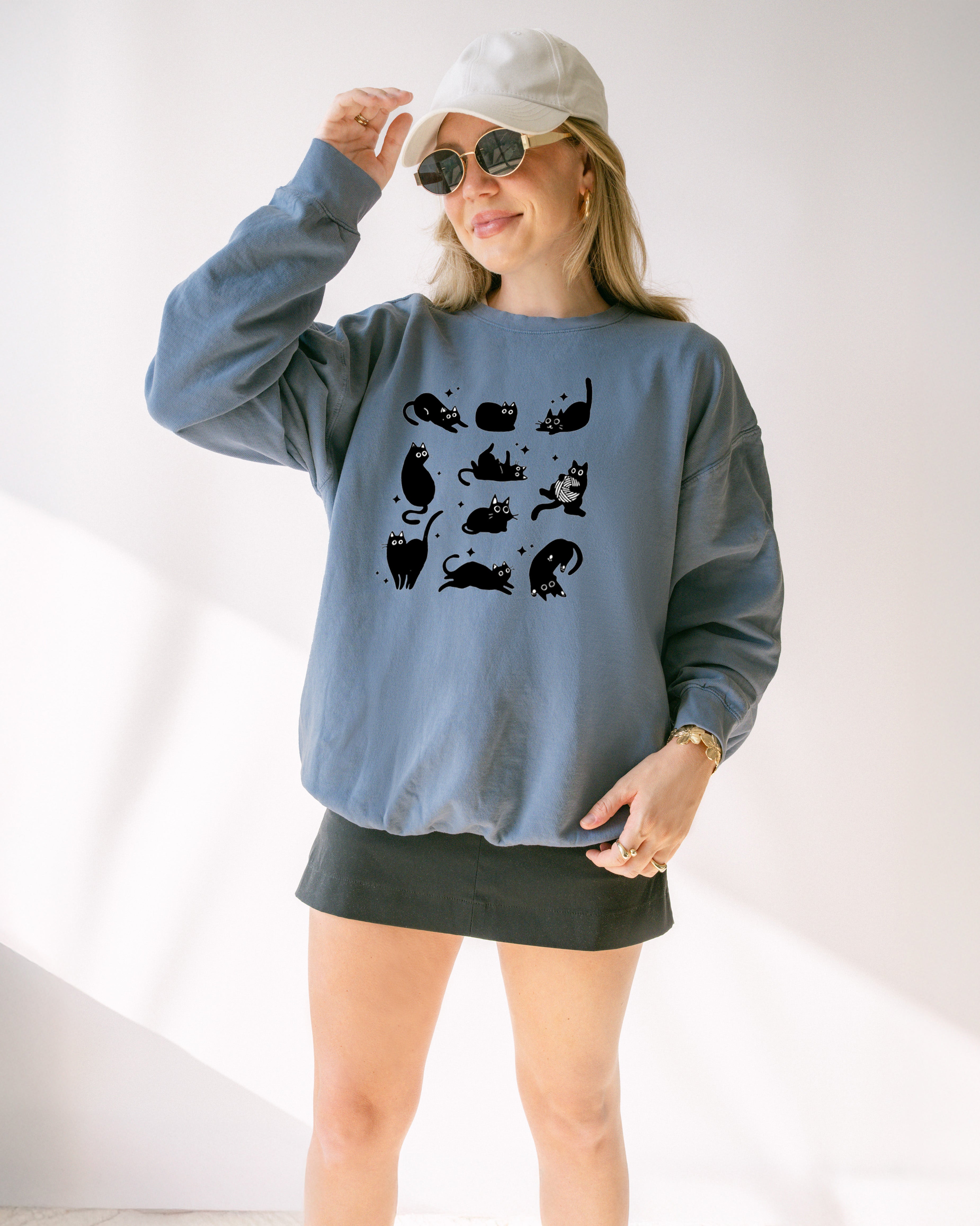 Cat mom Cat Lover Pet Fur mom Fall Garment Dyed Comfort Colors Sweatshirt