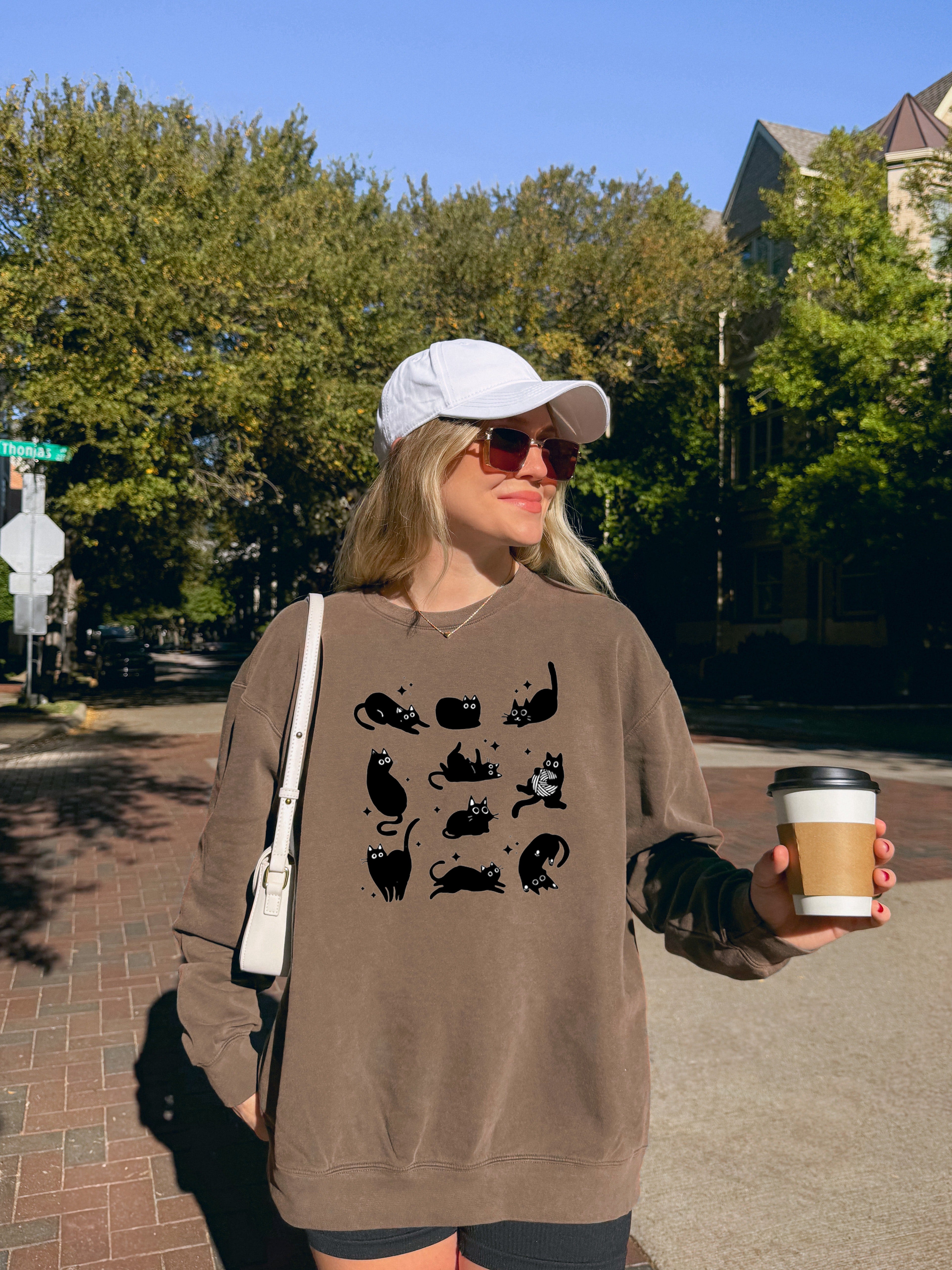 Cat mom Cat Lover Pet Fur mom Fall Garment Dyed Comfort Colors Sweatshirt