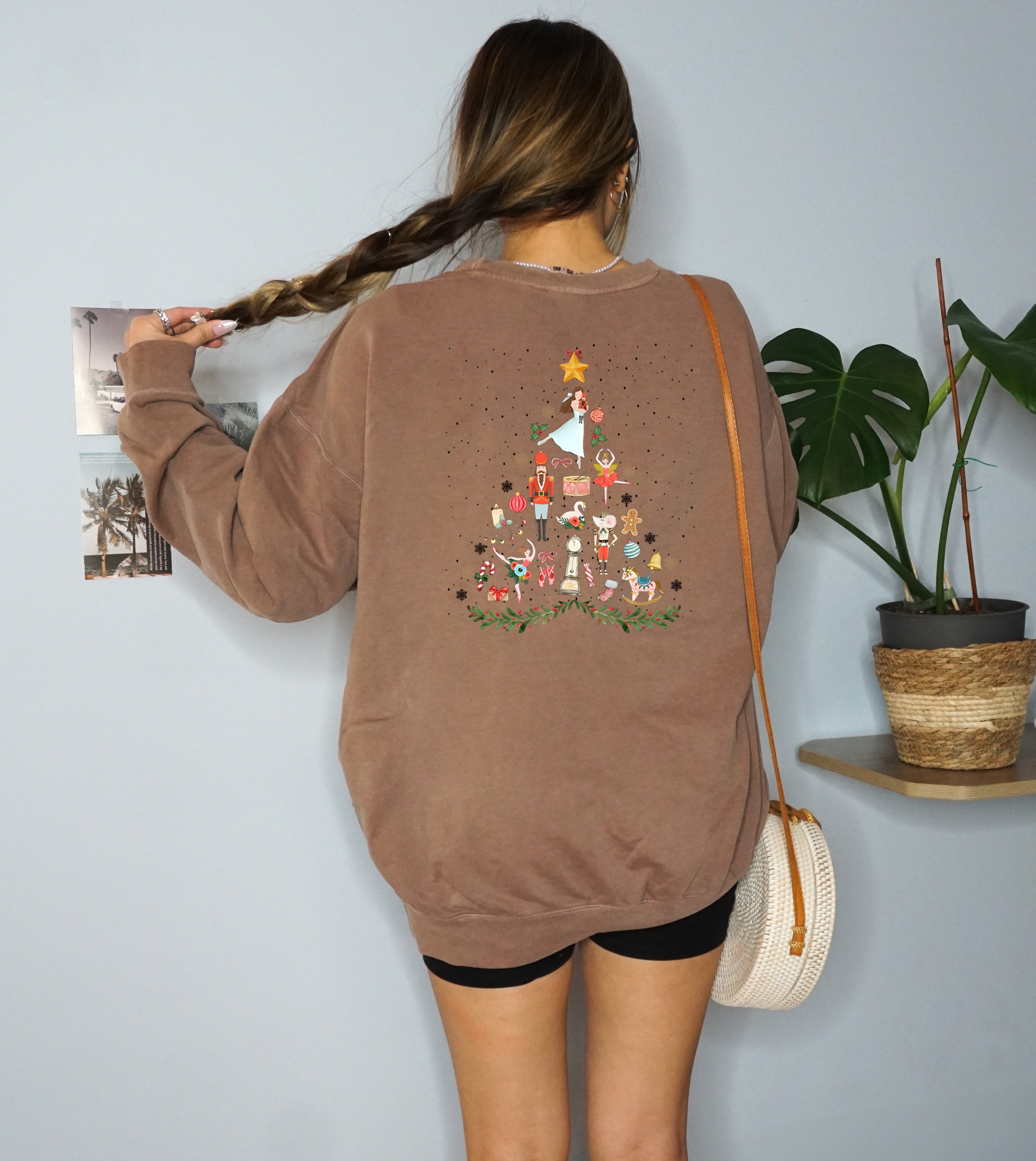 Merry Nutcracker Fairy Theme Merry Christmas Holiday Winter Fall Inspirational Garment Dyed Comfort Colors Sweatshirt