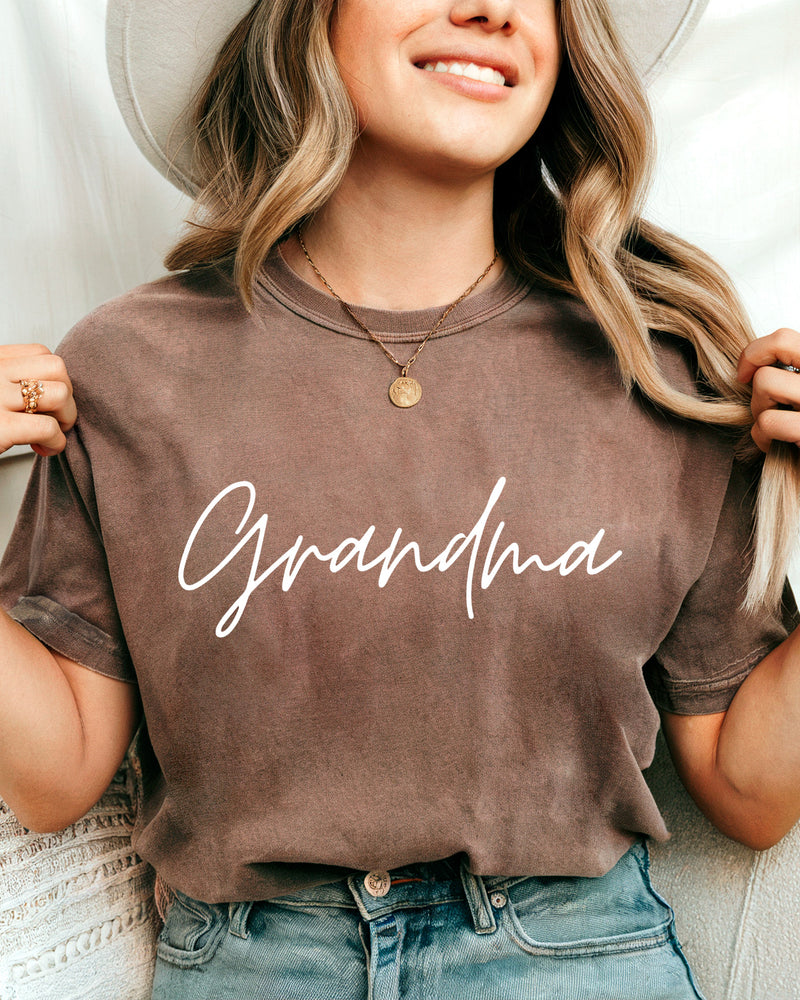 Grandma Comfort Colors Garment Dyed T Shirt (cursive)