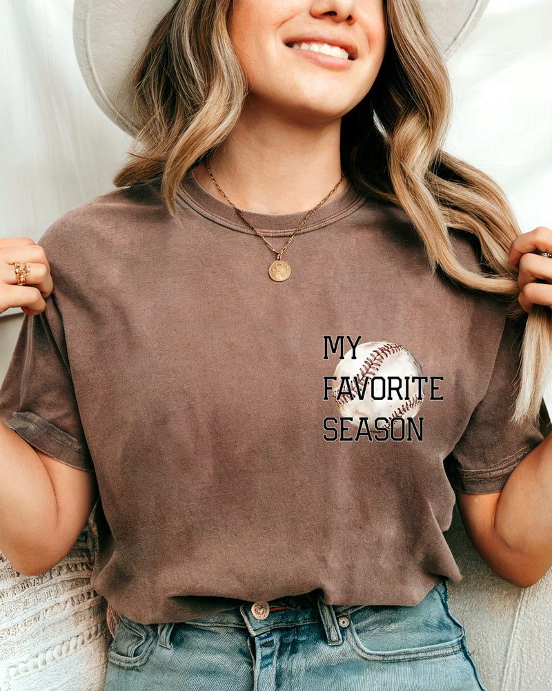 My Favorite Season Game day Baseball Mama Comfort Colors T Shirt