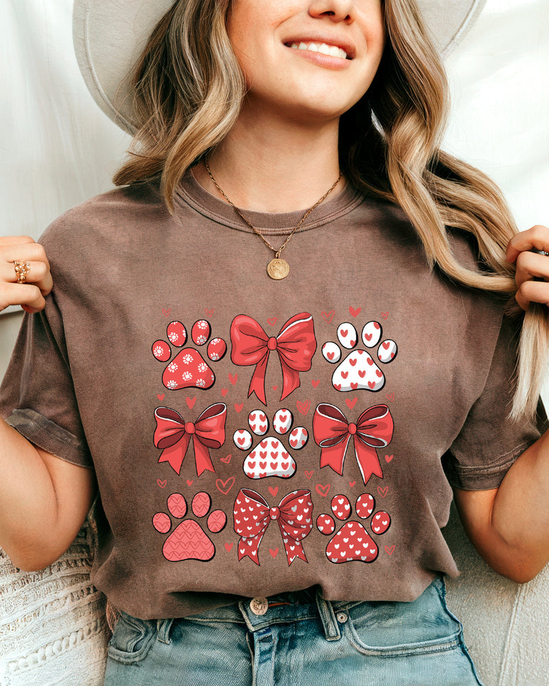 Paw Dog Mom Valentine's day Comfort Colors T Shirt