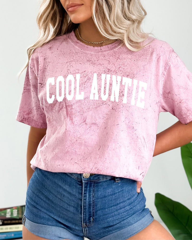 Cool Auntie Comfort Colors Graphic Tees (High School Font)