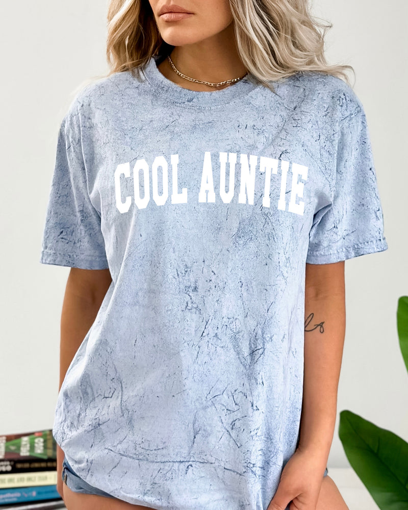 Cool Auntie Comfort Colors Graphic Tees (High School Font)