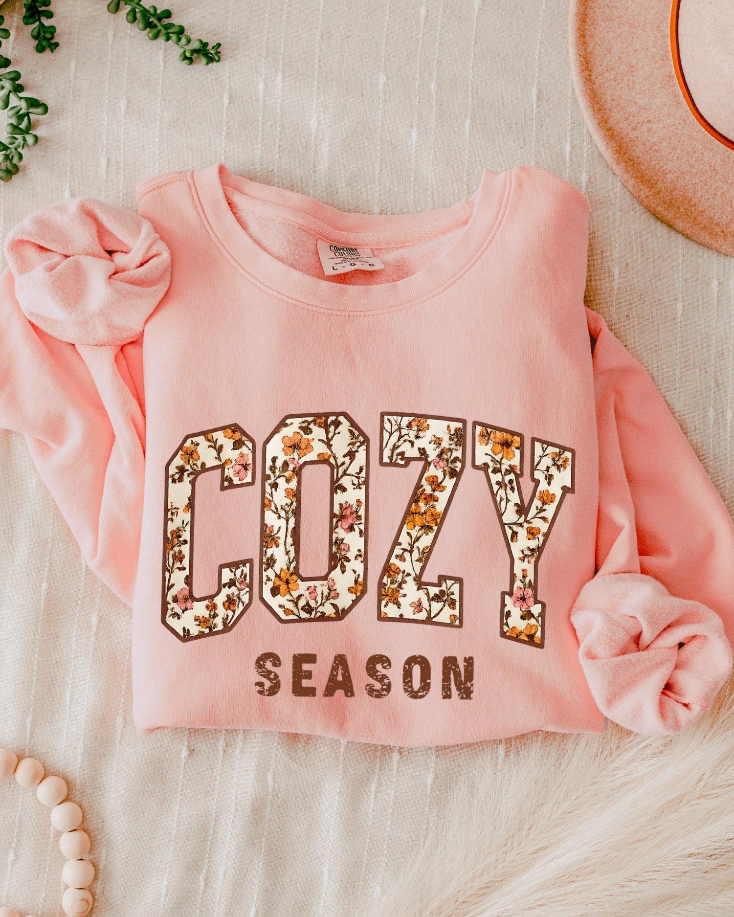 Cozy Season Fall Autumn Thanksgiving day Garment Dyed Comfort Colors Sweatshirt