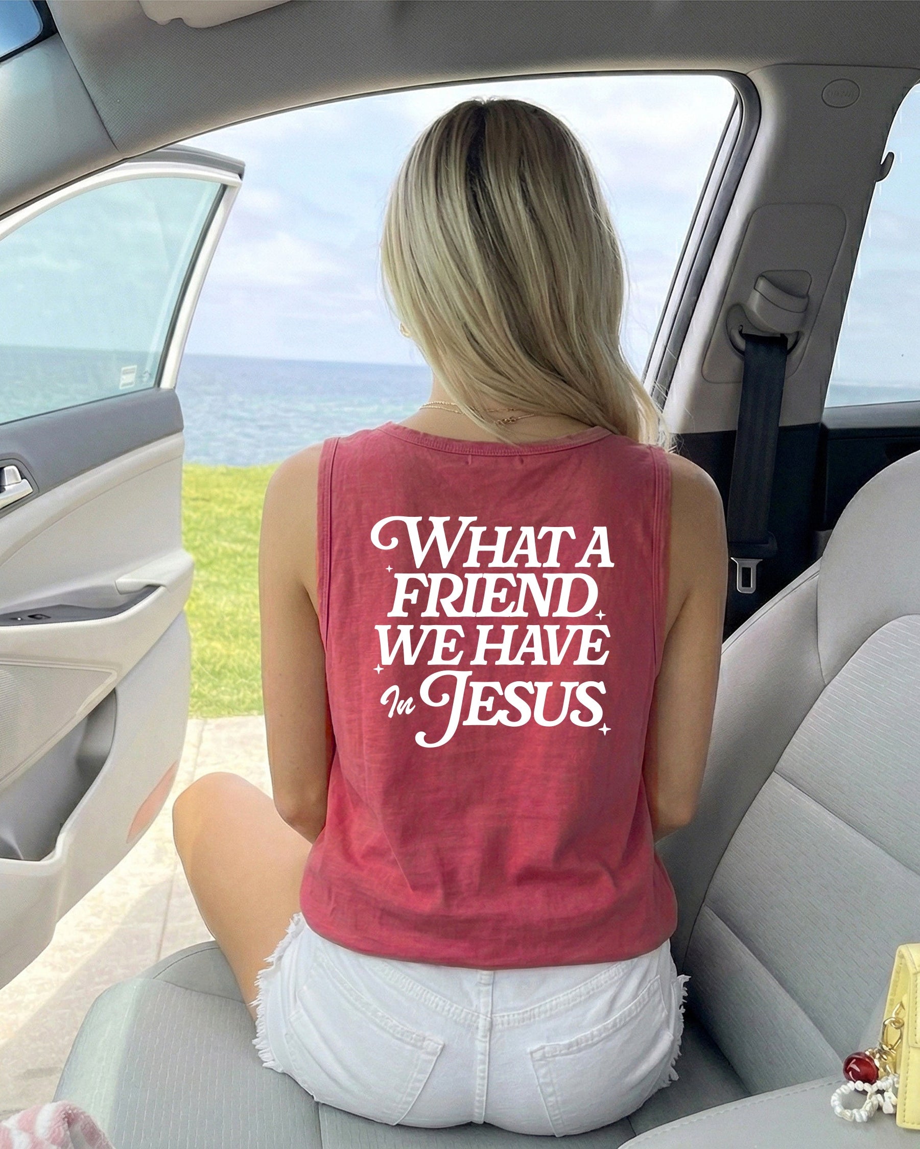 What a friend we have in Jesus Psalm Christian Comfort Colors Tank Top Faith Bible Jesus