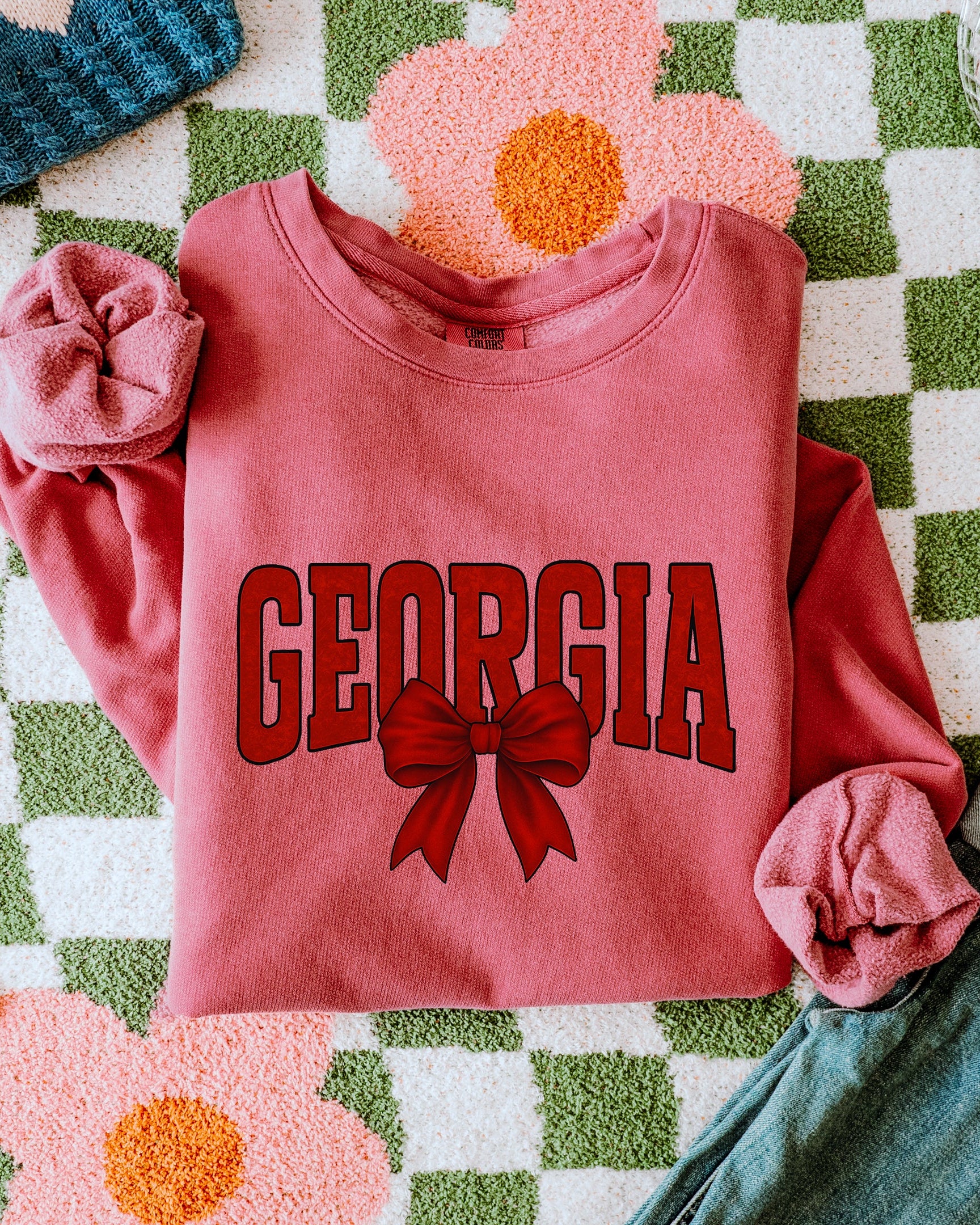 Georgia State College Sweatshirt – USA City Comfort Colors Garment Dyed Crewneck