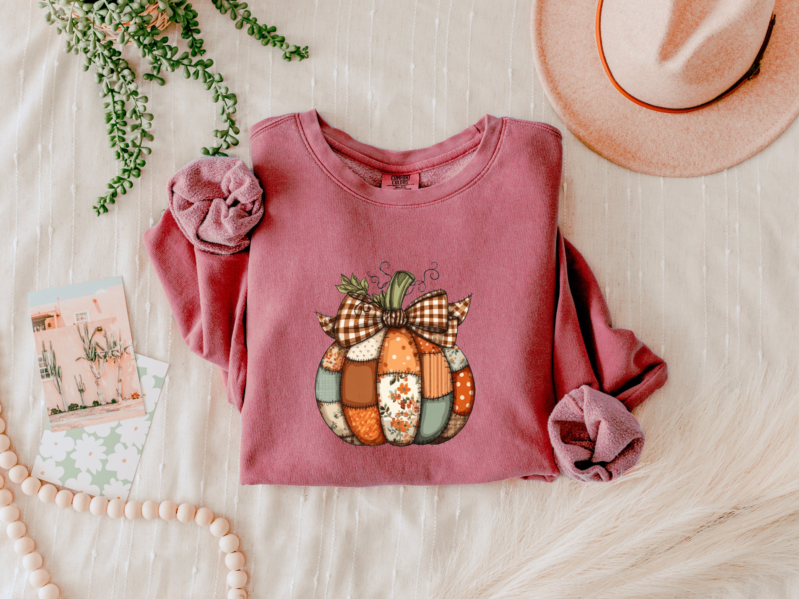 Pumpkin Fall Autumn Thanksgiving day Inspirational Garment Dyed Comfort Colors Sweatshirt