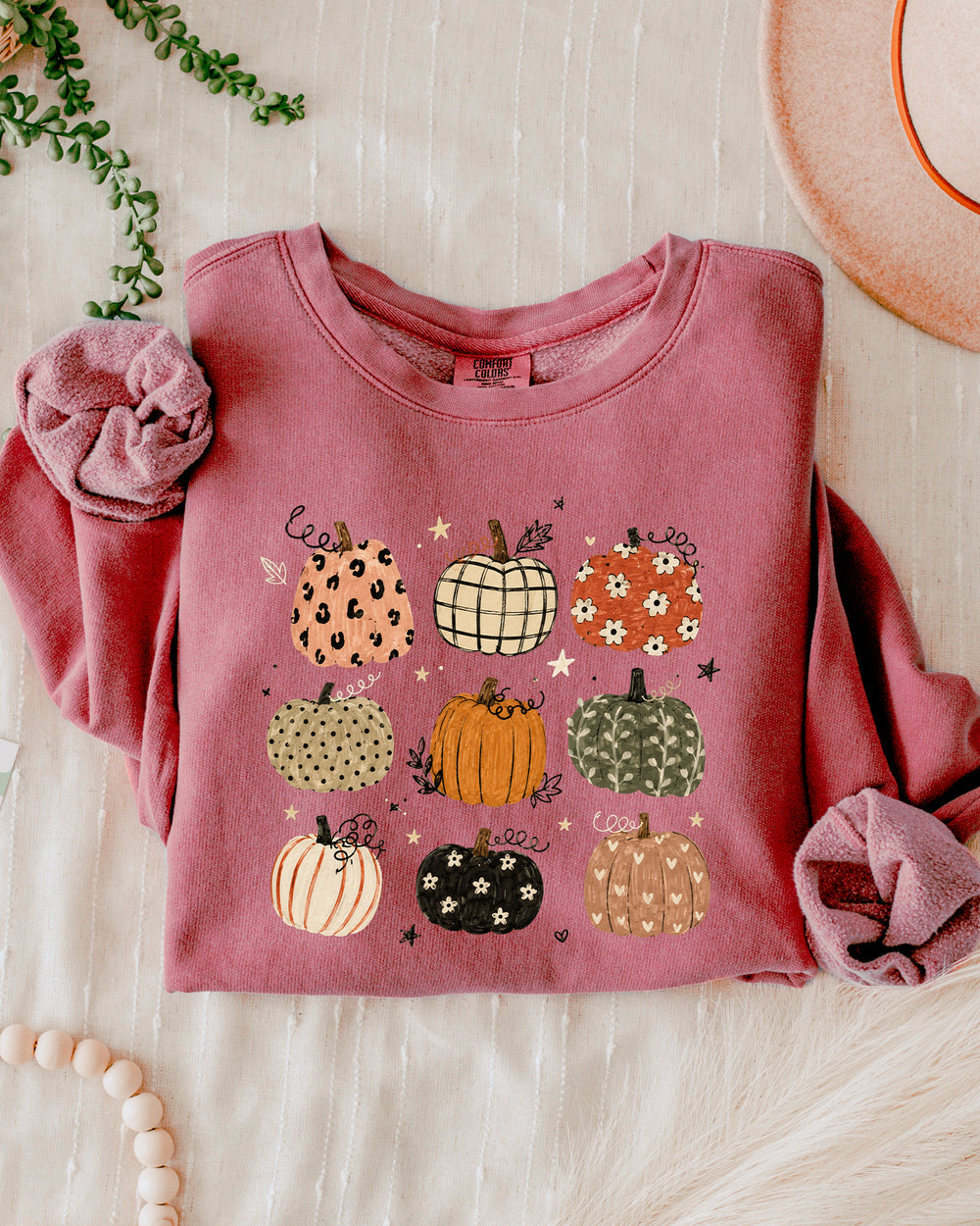 Pumpkins Fall Autumn Season Thanksgiving day 100% cotton Garment Dyed Comfort Colors Sweatshirt